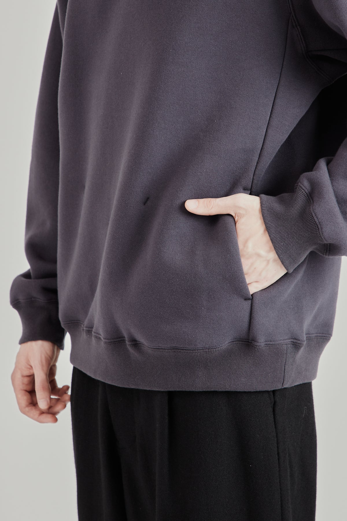 Fleece Pullover - Grey Navy