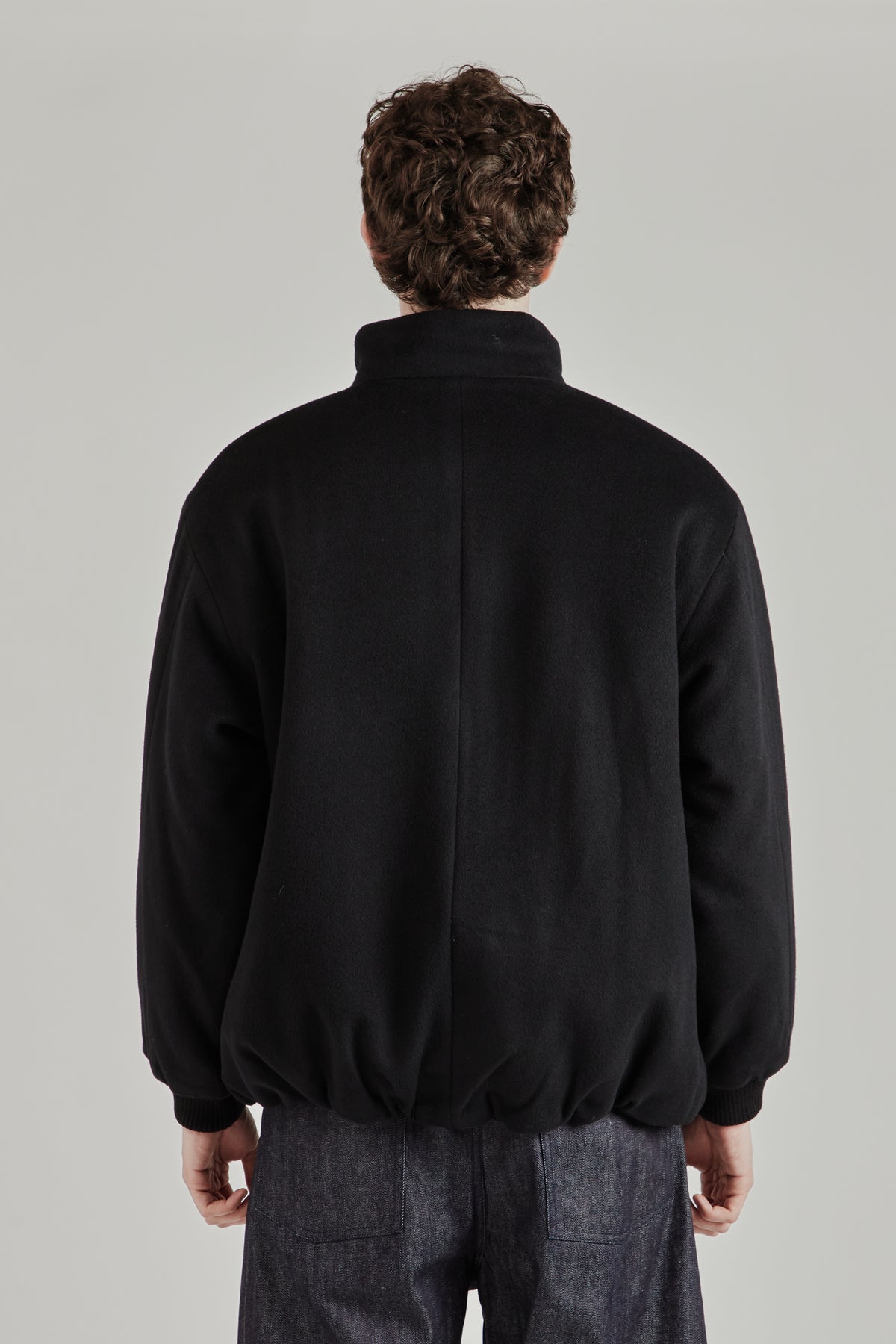 Padded Wool Blouson - Black