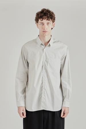 Still By Hand FW26 Regular collar shirt White Stripe2961