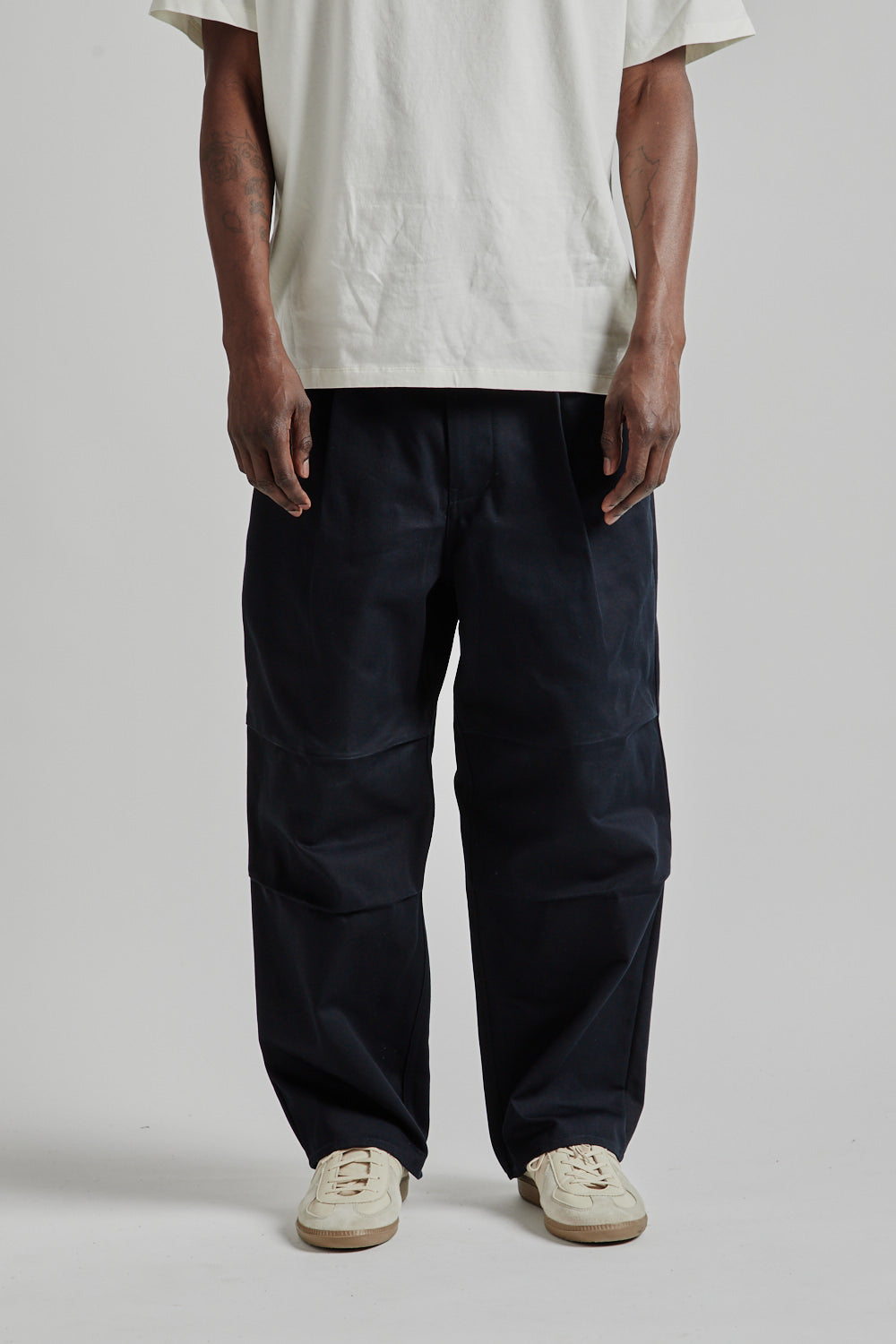 STILL BY HAND wool cargo pants navy 1 | eBay