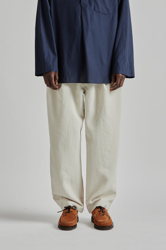 Still by Hand 2 Tuck Polyester Pants Ecru 5