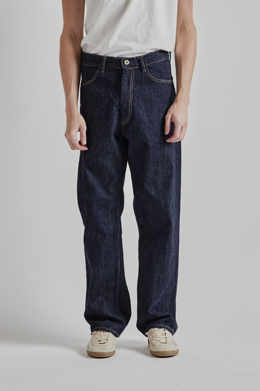 5 Pocket Denim Pants - Navy