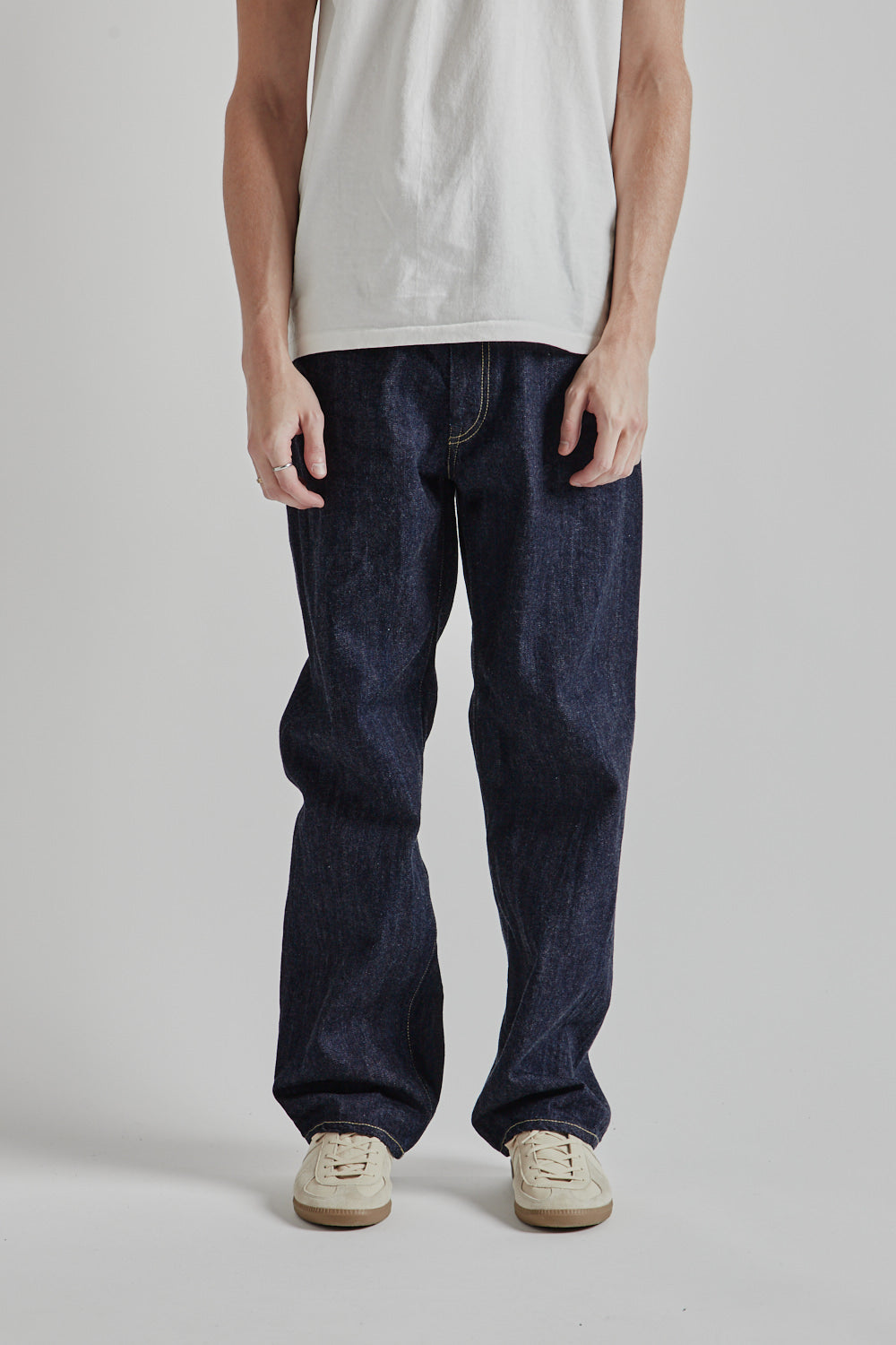 Still By Hand 5 Pocket Denim Pants - Navy | Wallace