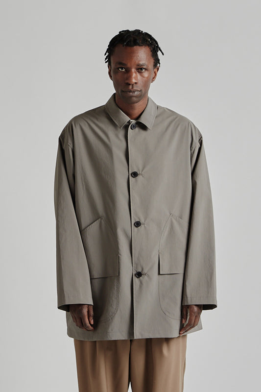 Still by Hand Airy Half Coat Khaki Grey 15