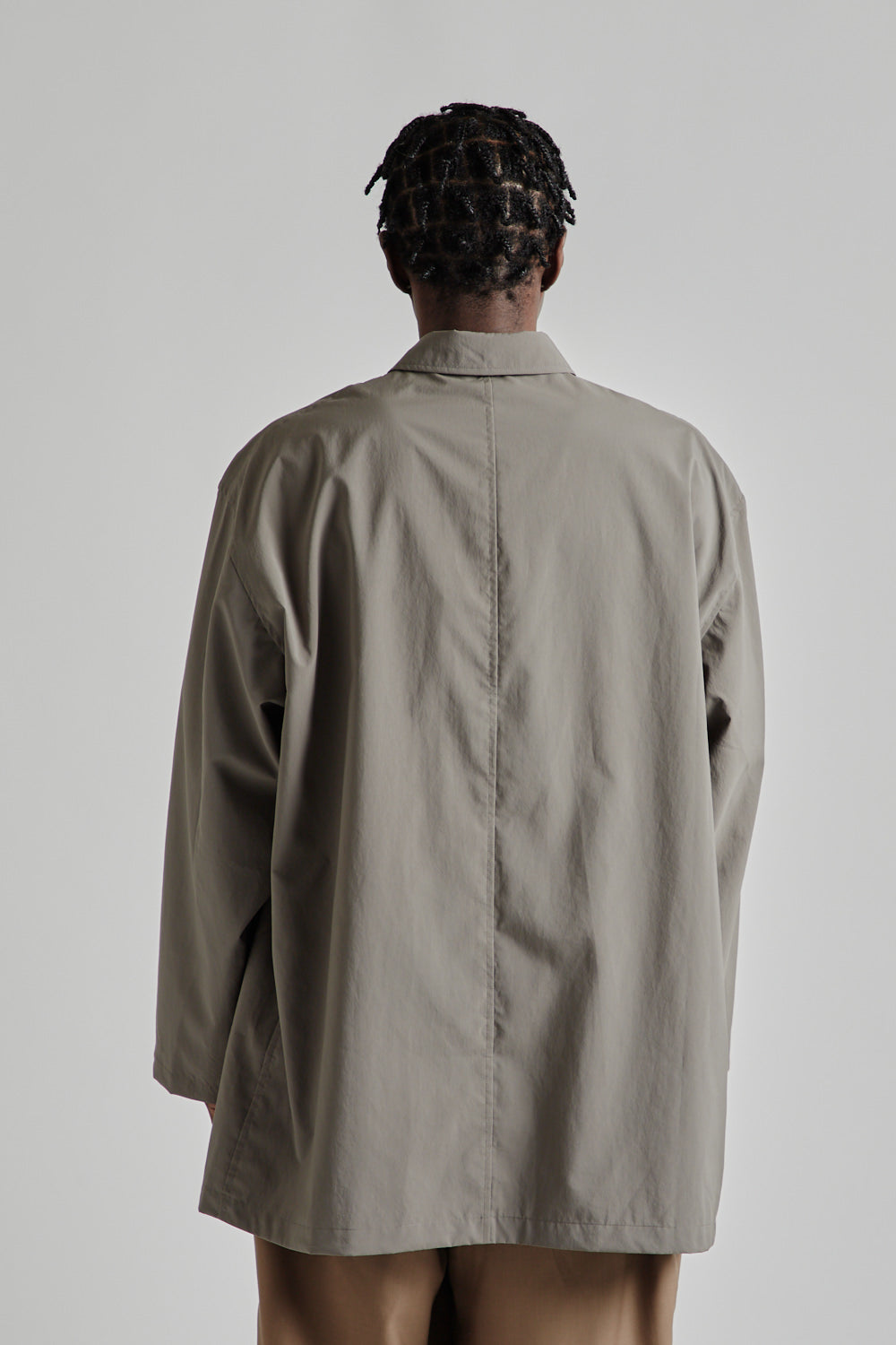 Still by Hand Airy Half Coat Khaki Grey 4