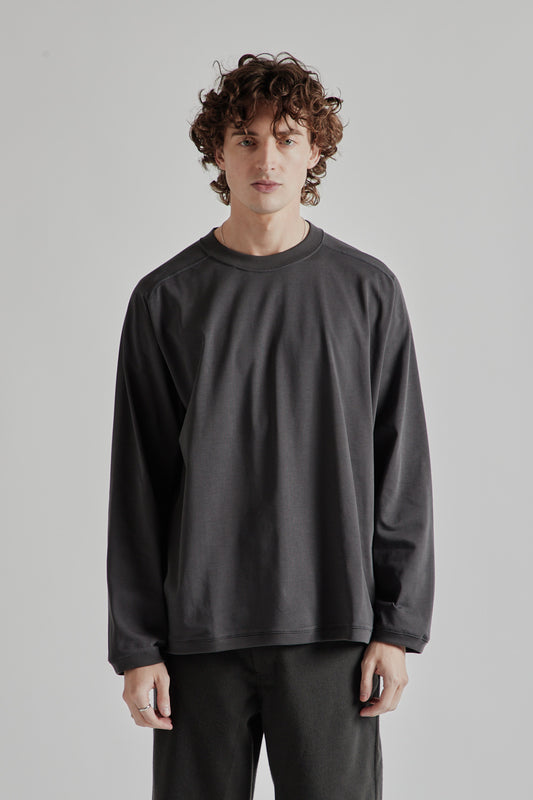 Still by Hand High Twist Long Sleeve Charcoal 01