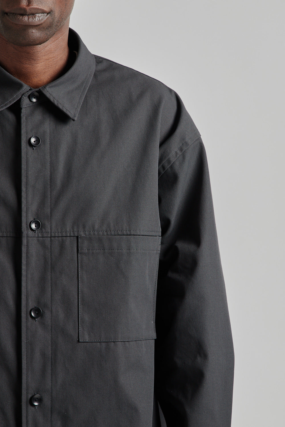 Still by Hand High Twist Shirt Blouson Charcoal 12