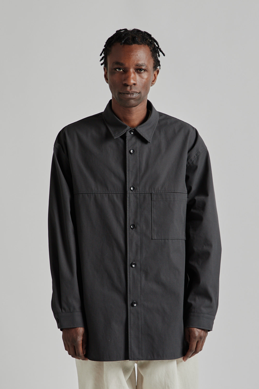 Still by Hand High Twist Shirt Blouson Charcoal 8