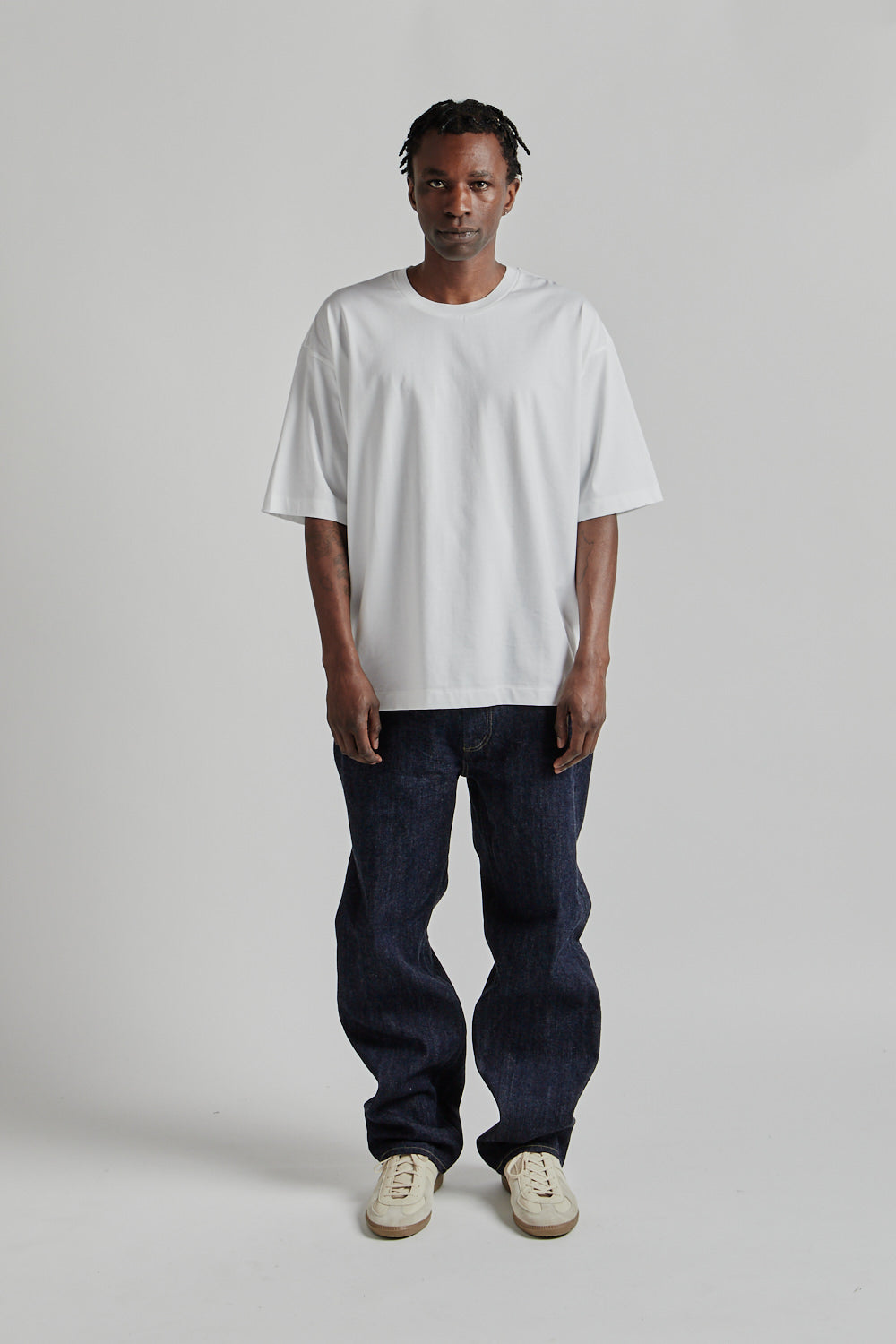 Still By Hand Knitted Rib T-Shirt - White | Wallace Mercantile Shop