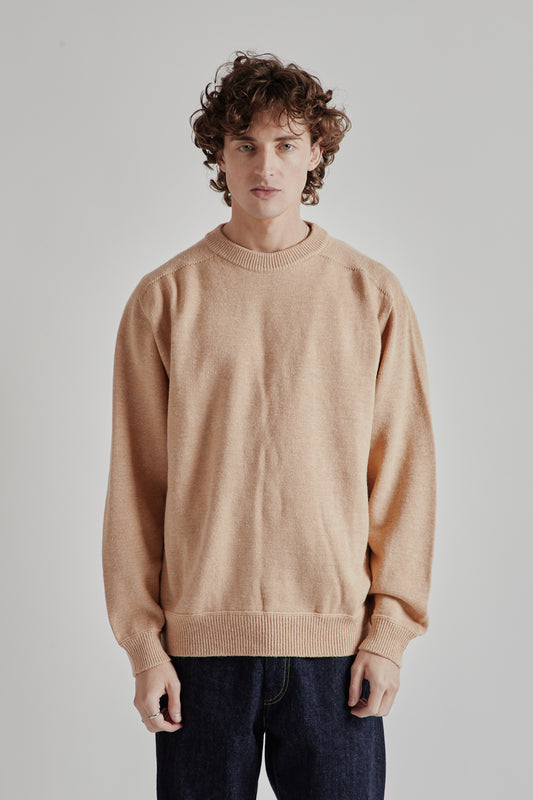 Still by Hand Linen Mix Seamless Sweater Pale Orange 01