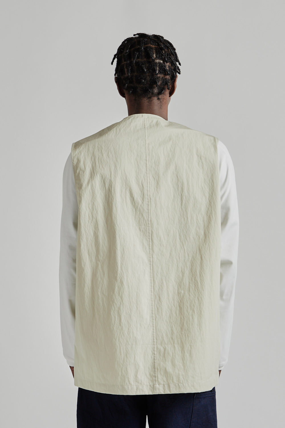 Still by Hand Loop Button Vest Light Beige 5