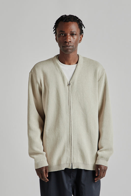 Still by Hand Paper Mixed Zip Up Cardigan Oatmeal 14