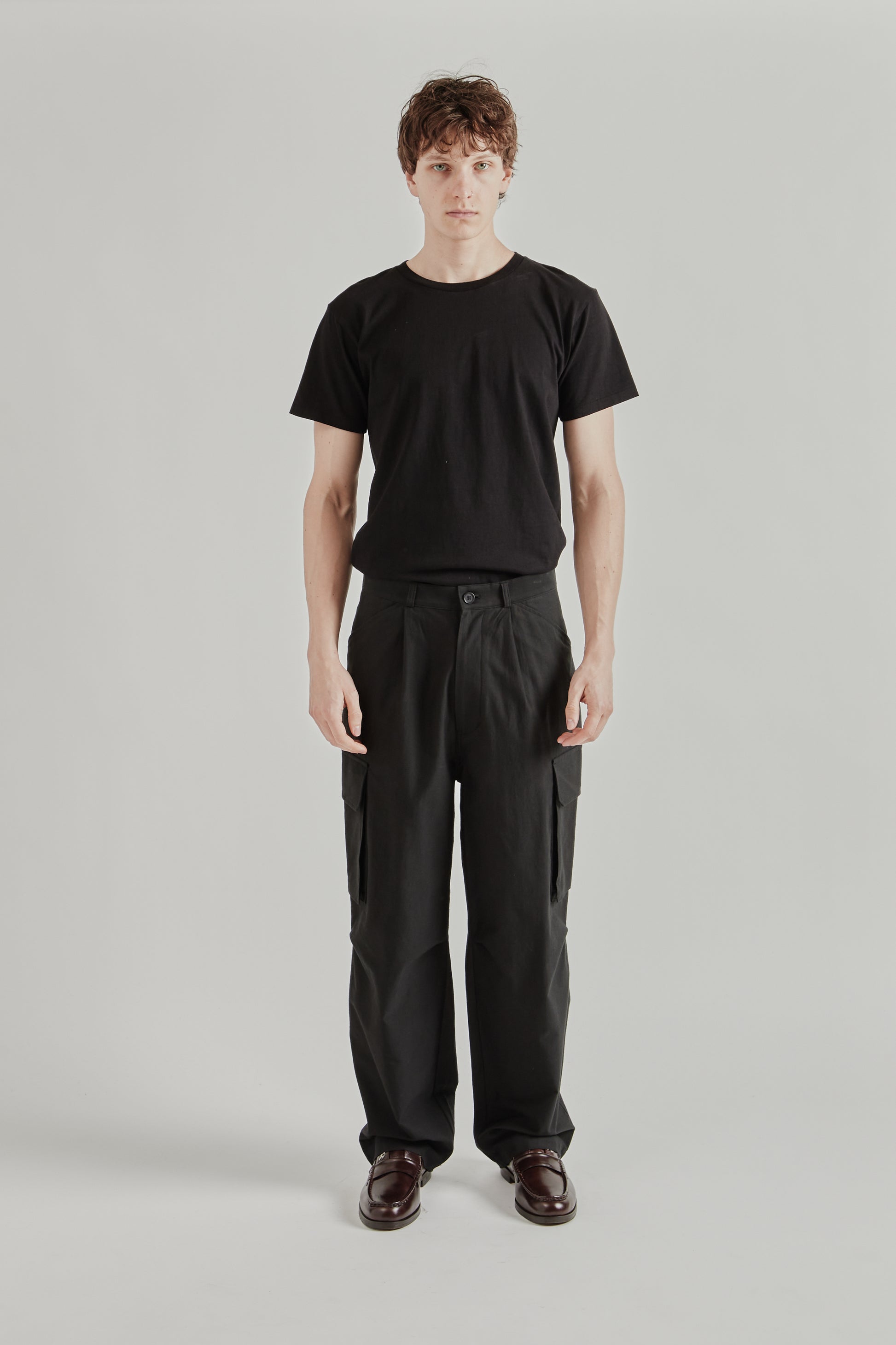 Still by Hand SS26 6 Pocket Moleskin Pants Ink Black2402