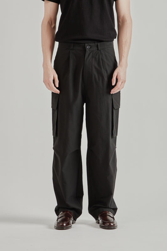 Still by Hand SS26 6 Pocket Moleskin Pants Ink Black2405