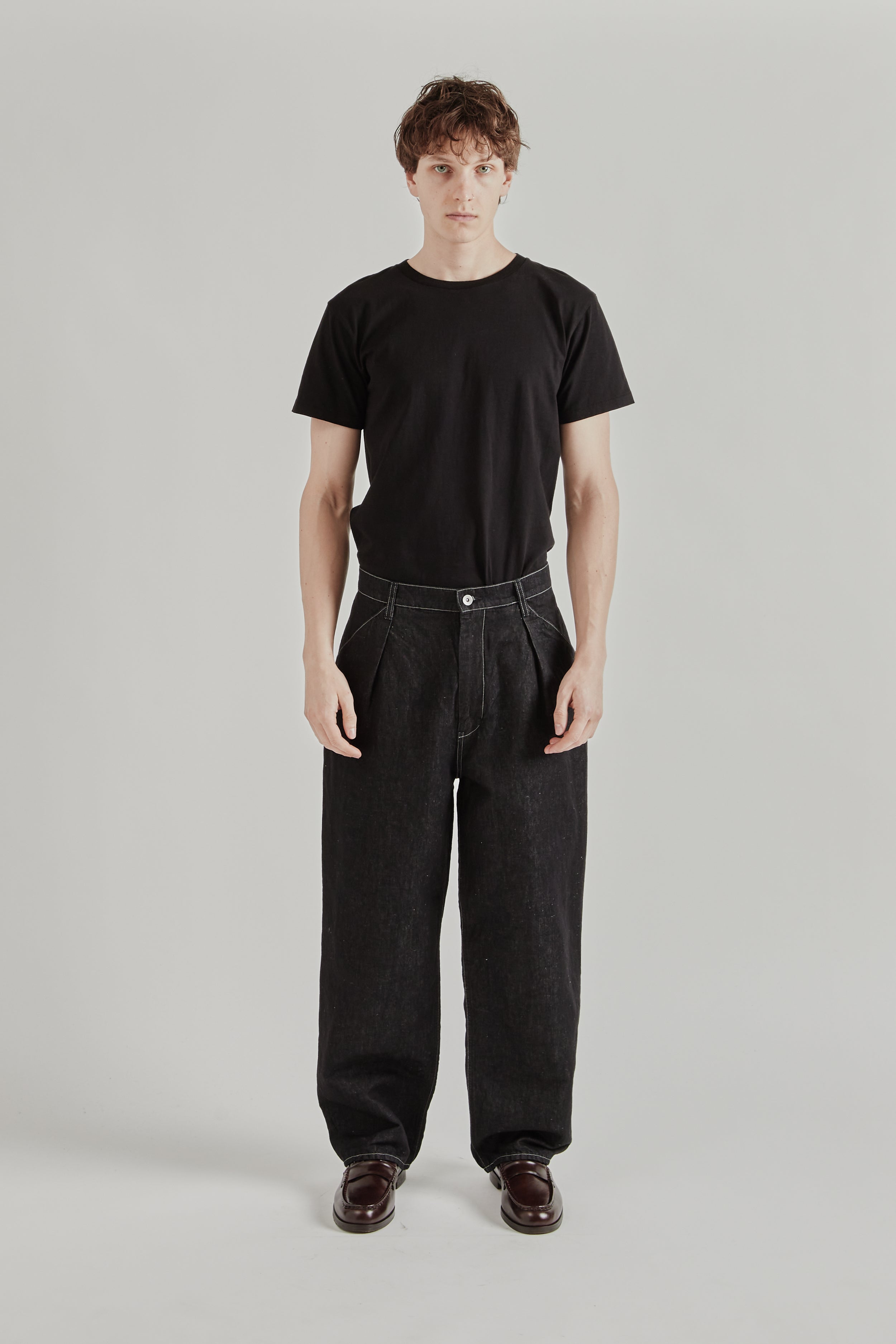 Still by Hand Hemp Mixed Denim Pants - Black | Wallace Mercantile Shop