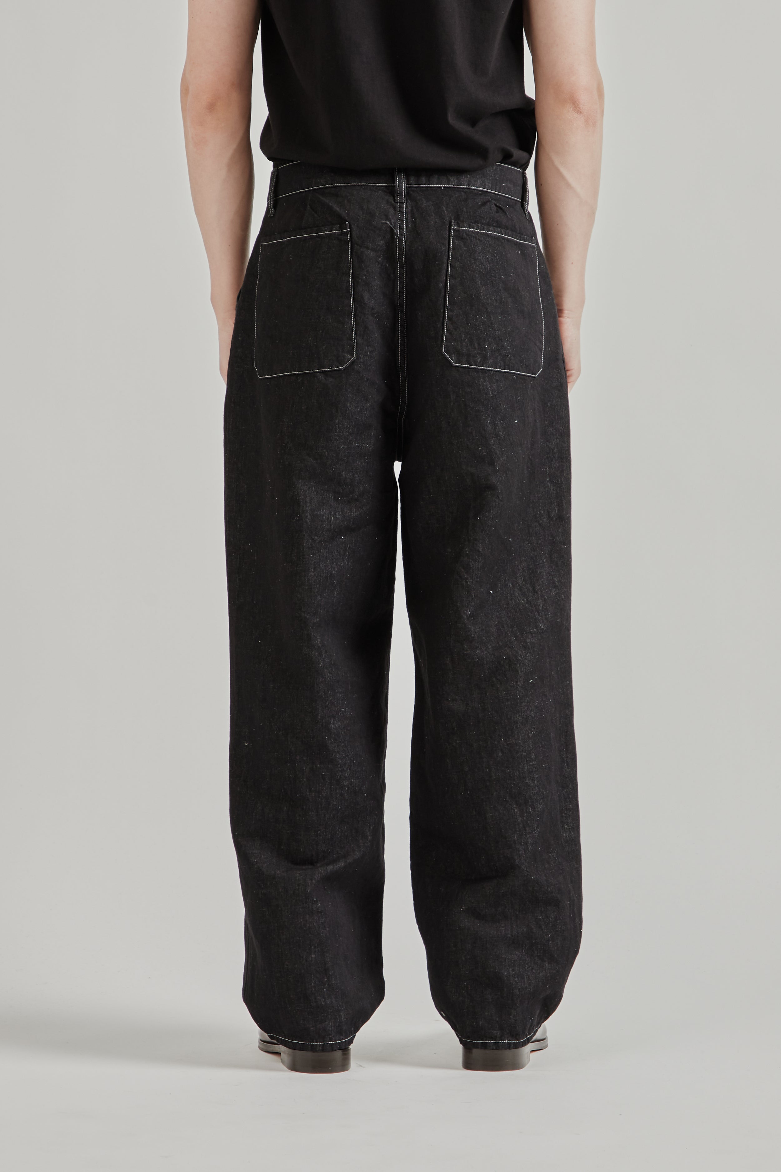 Still by Hand Hemp Mixed Denim Pants - Black | Wallace Mercantile Shop
