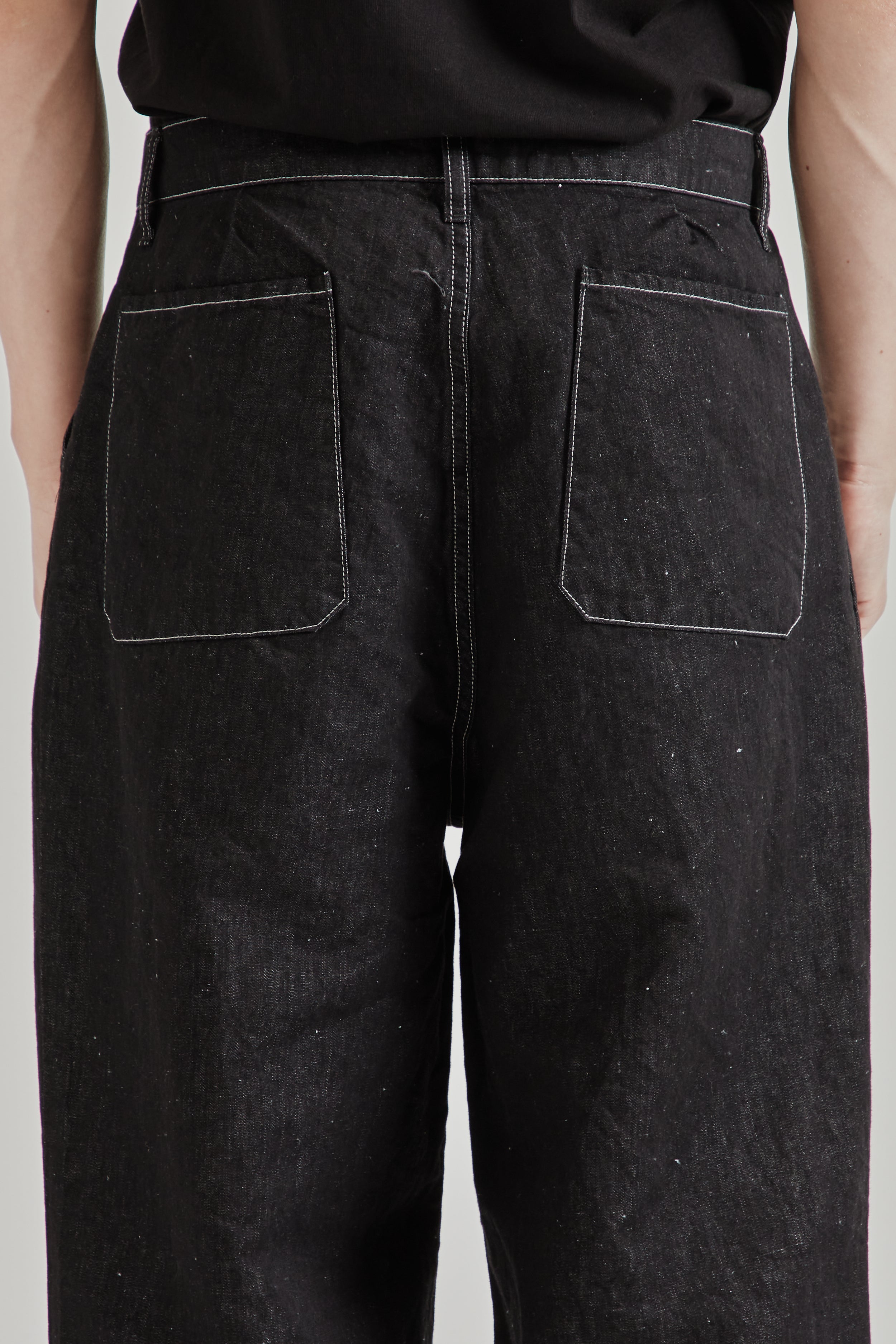 Still by Hand Hemp Mixed Denim Pants - Black | Wallace Mercantile Shop