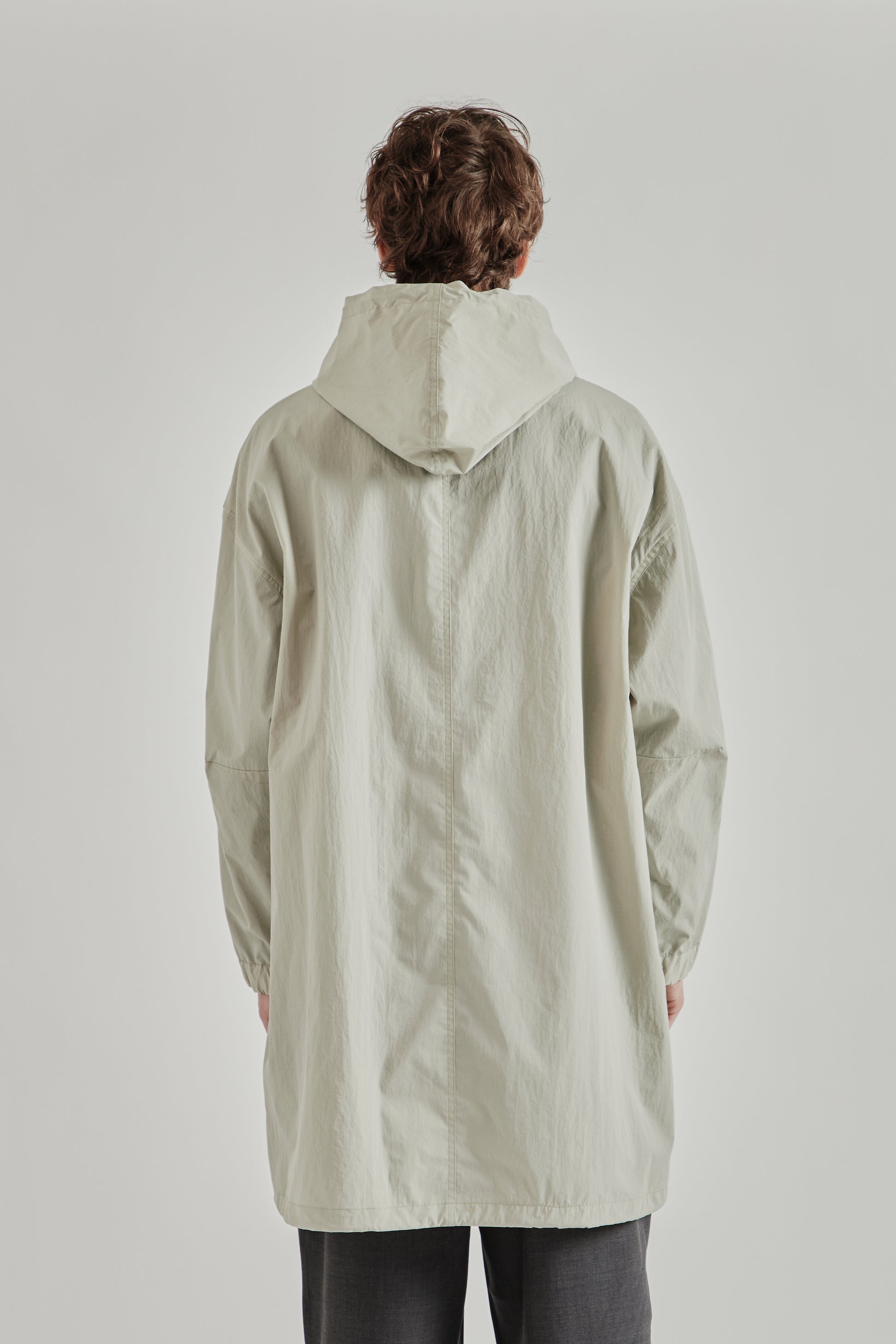 Still by Hand SS26 Hooded Nylon Coat Ice Grey2219