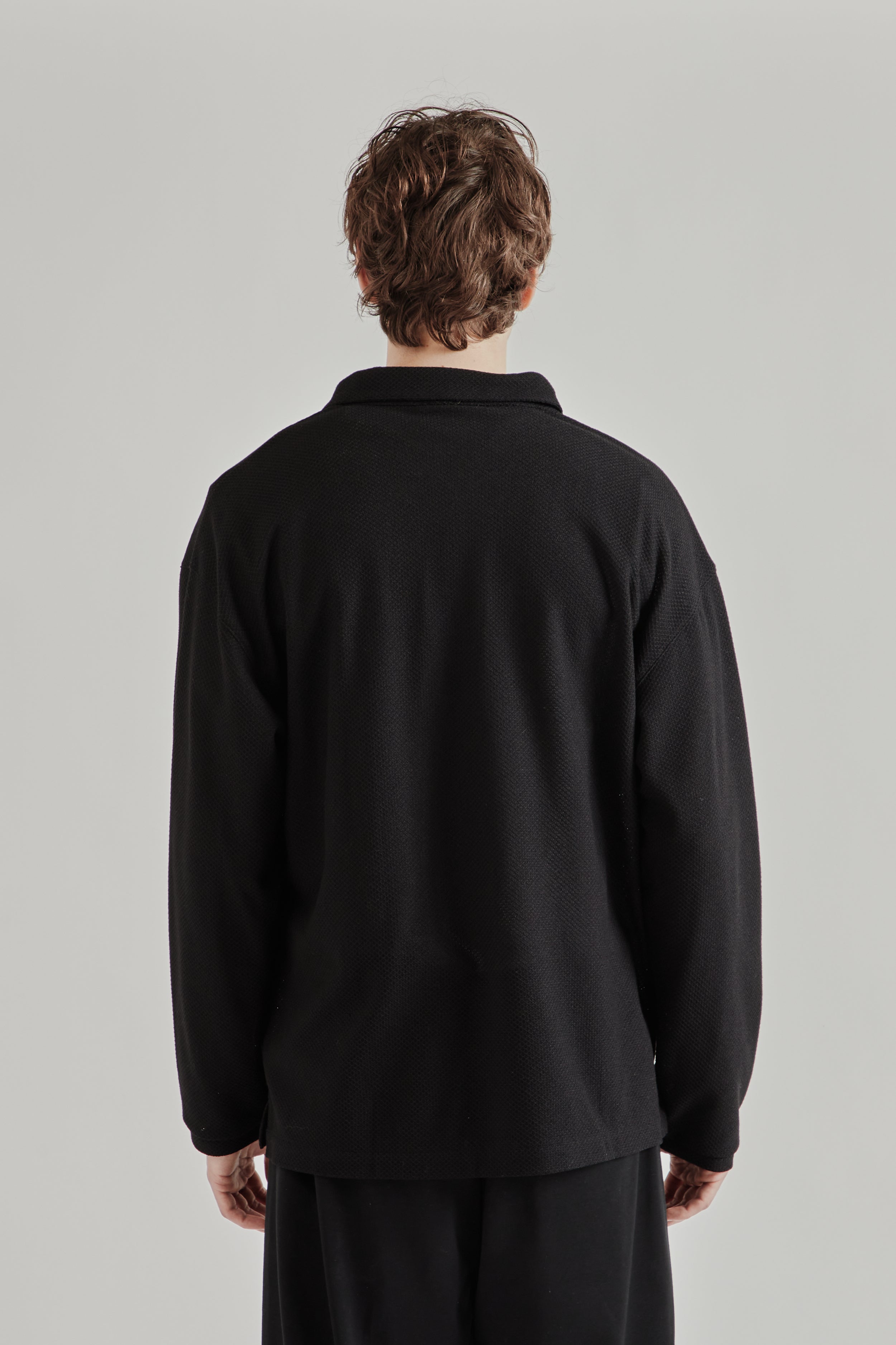 Still by Hand Moss Stitch Skipper Shirt - Black | Wallace