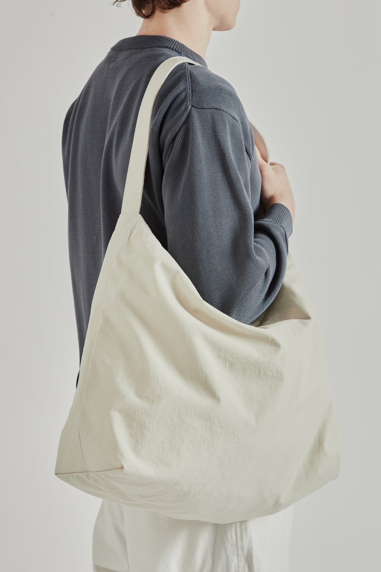 Still by Hand SS26 Nylon Ox Two-Way Bag Ecru2631