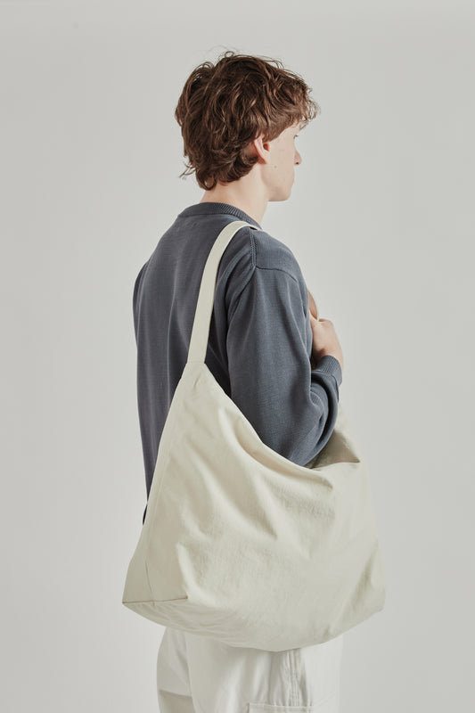 Still by Hand SS26 Nylon Ox Two-Way Bag Ecru 1