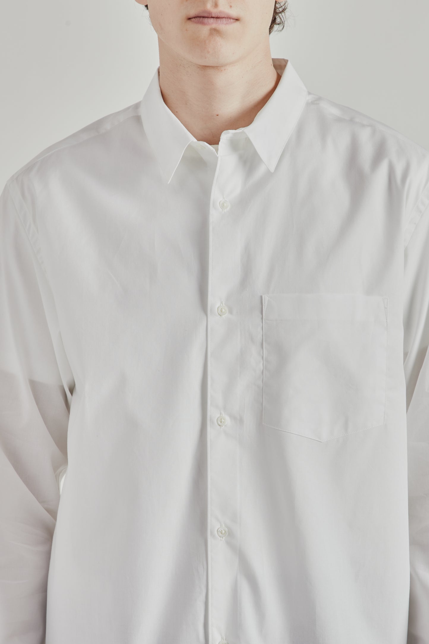 Still by Hand SS26 Regular Collar Shirt White-2469