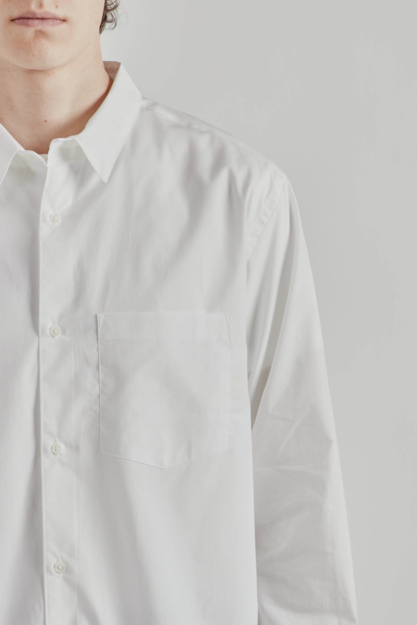 Still by Hand SS26 Regular Collar Shirt White-2470