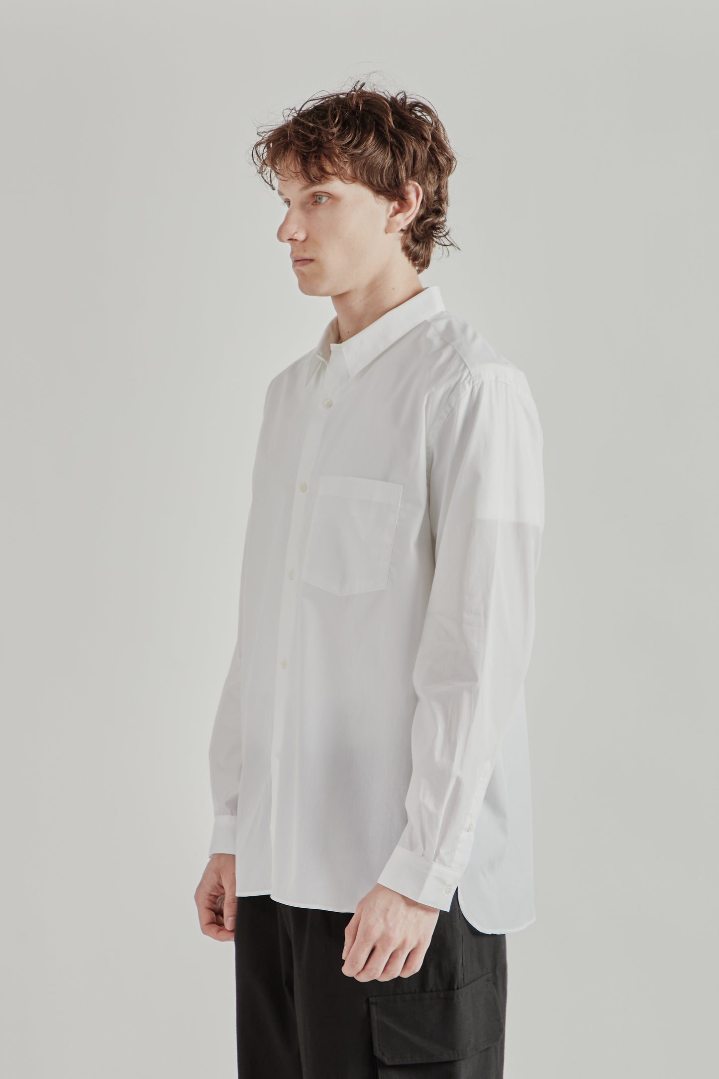 Still by Hand SS26 Regular Collar Shirt White-Shirt
