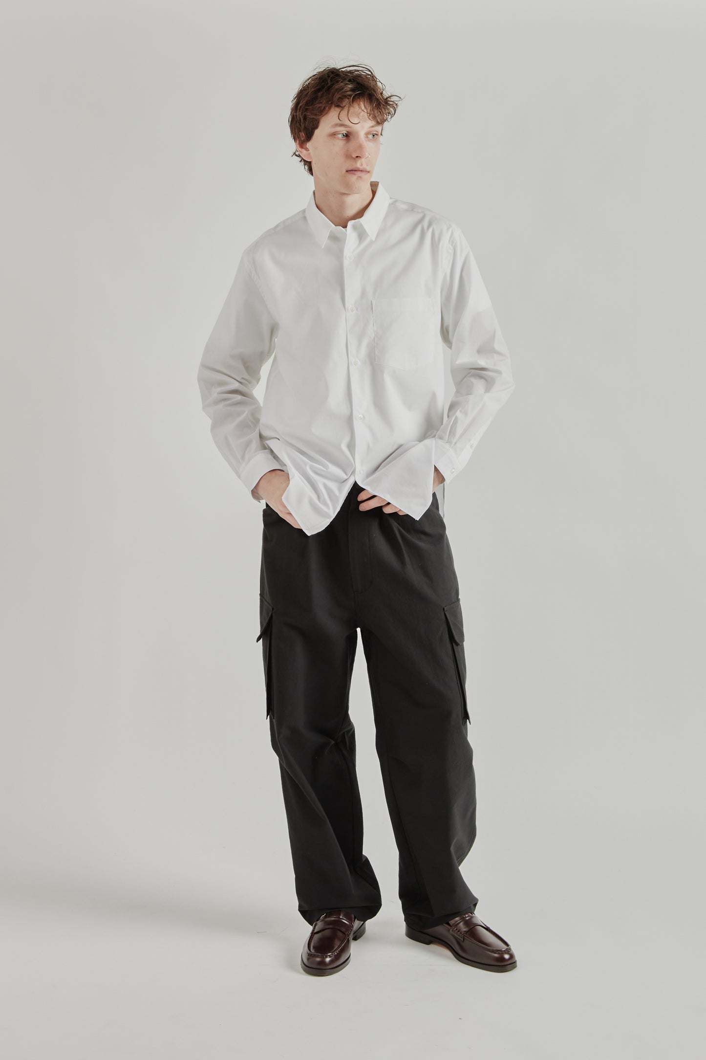 Still by Hand SS26 Regular Collar Shirt White2476