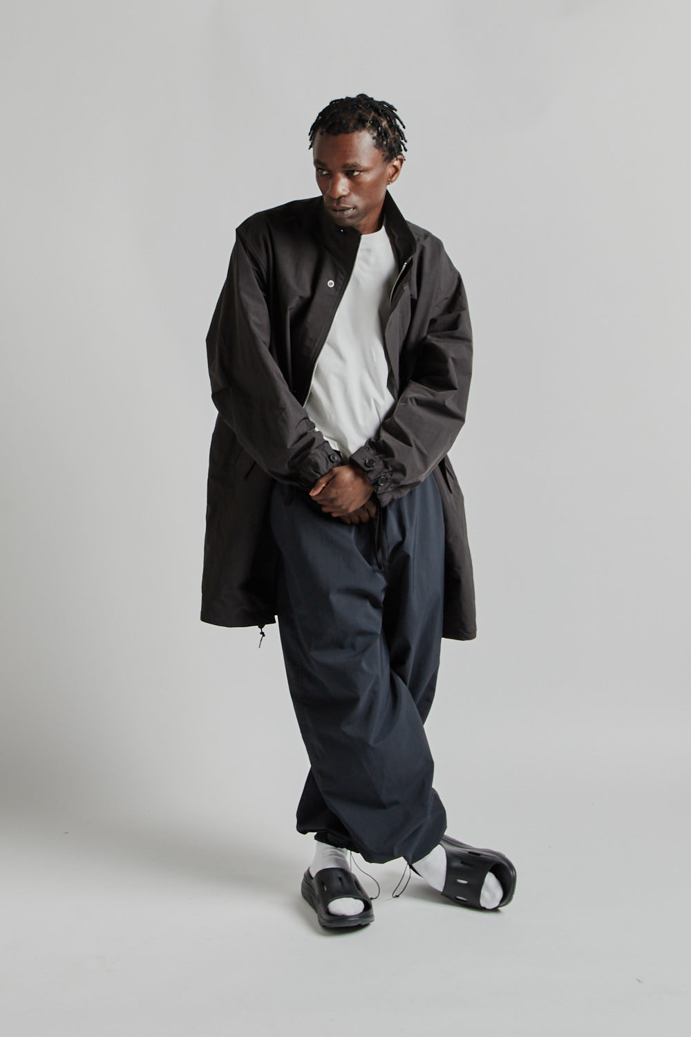 Still By Hand Stand Collar Coat - Ink Black | Wallace Mercantile Shop
