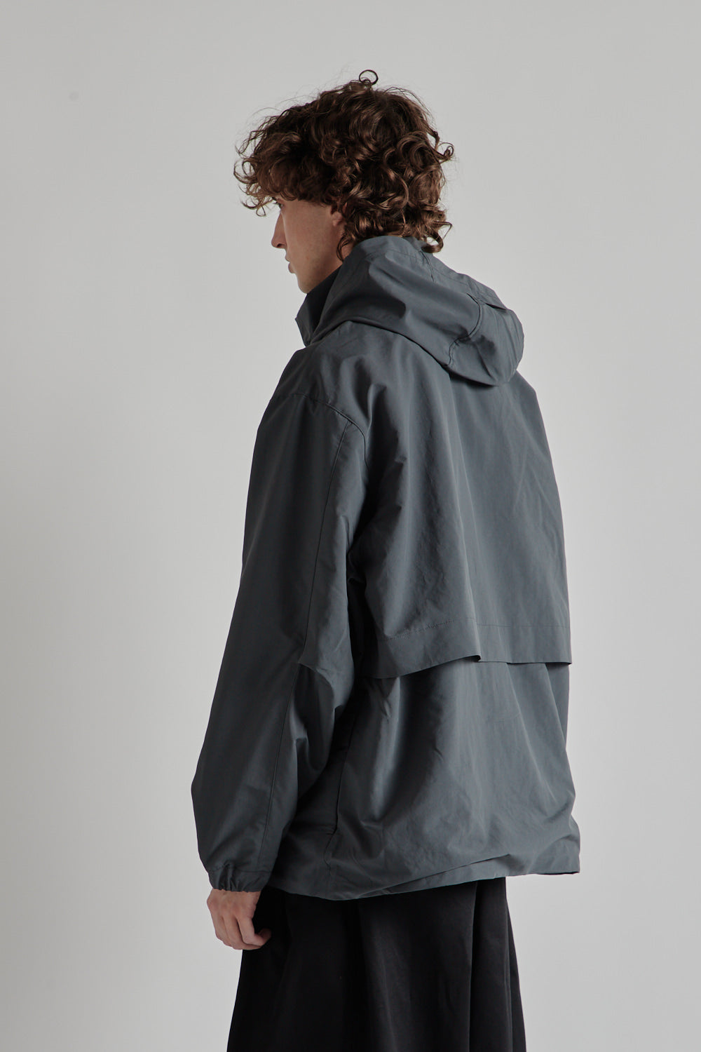 Stand Collar Field Jacket - Blue Gray