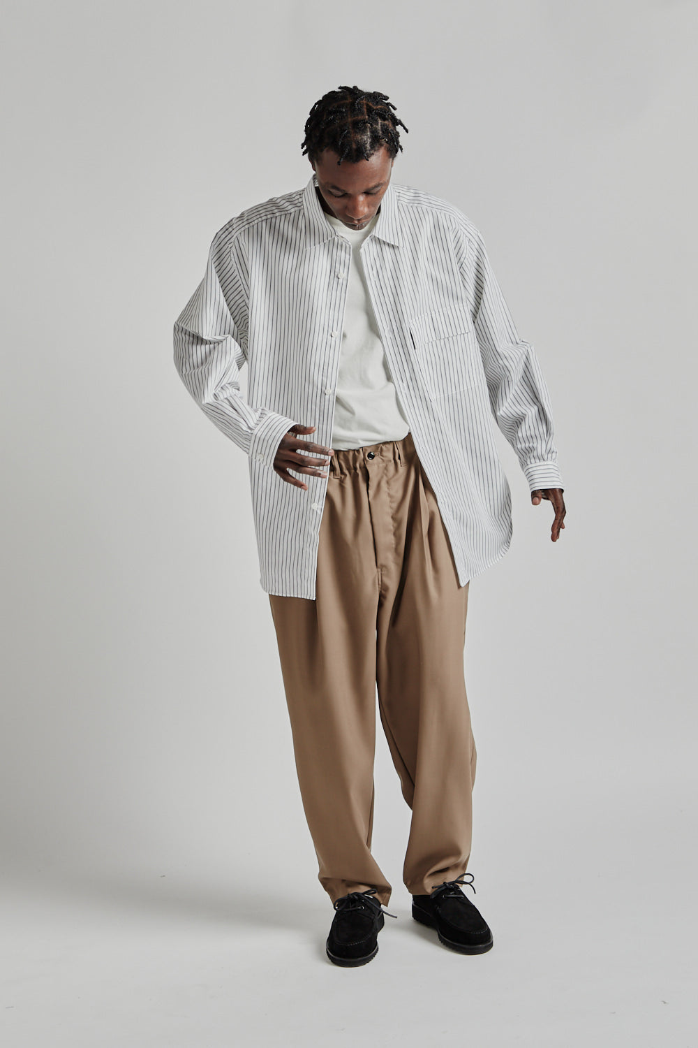 Still by Hand Summer Wool Wide Pants Dusty Brown 7