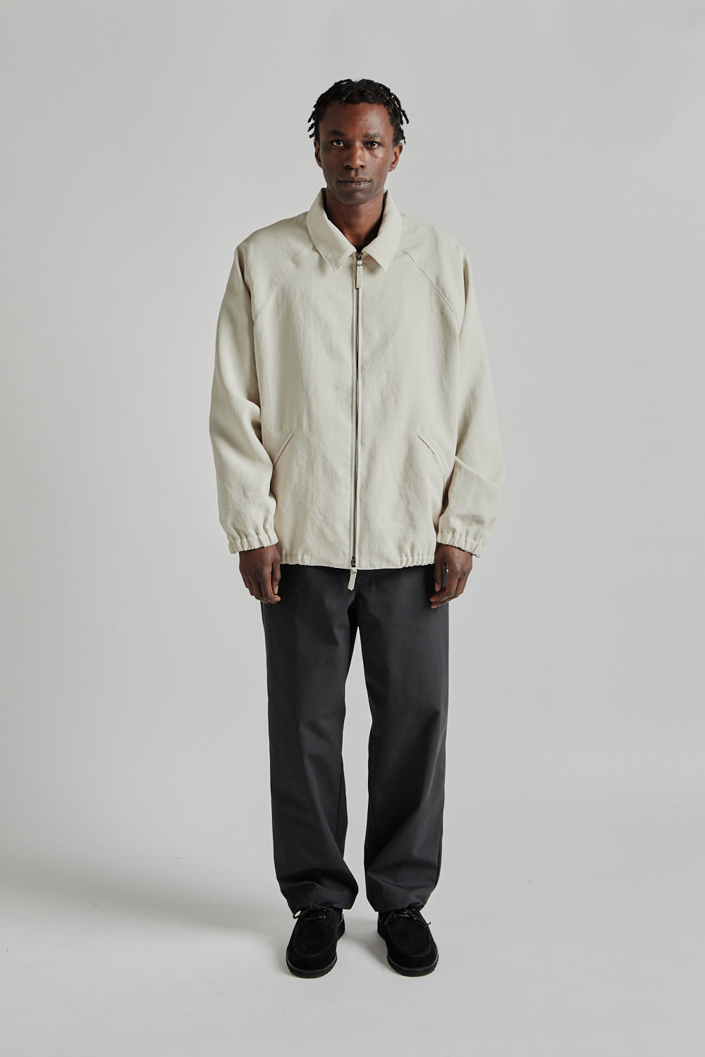 Still by Hand Zip Up Polyester Blouson Ecru 1