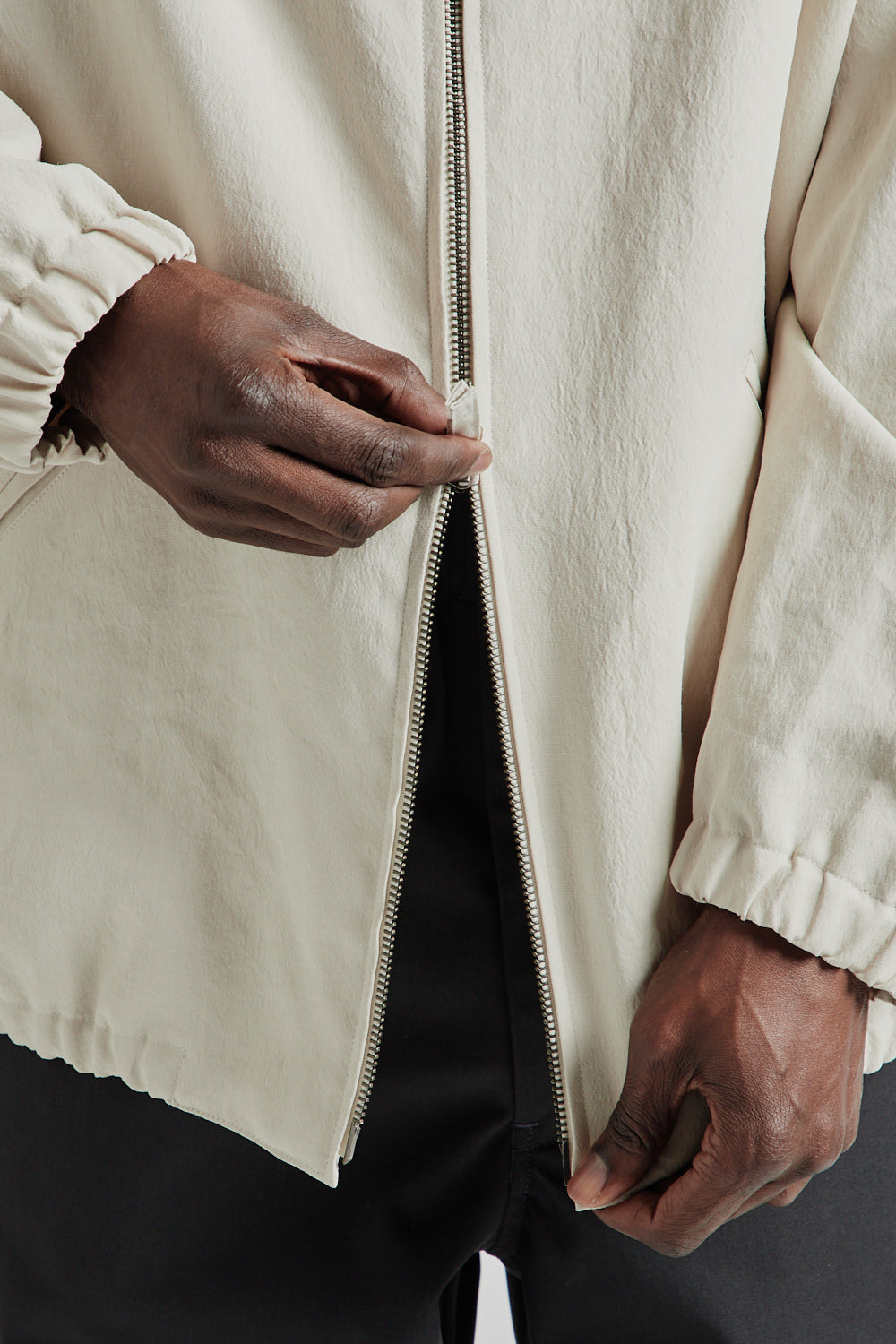 Still by Hand Zip Up Polyester Blouson Ecru 10