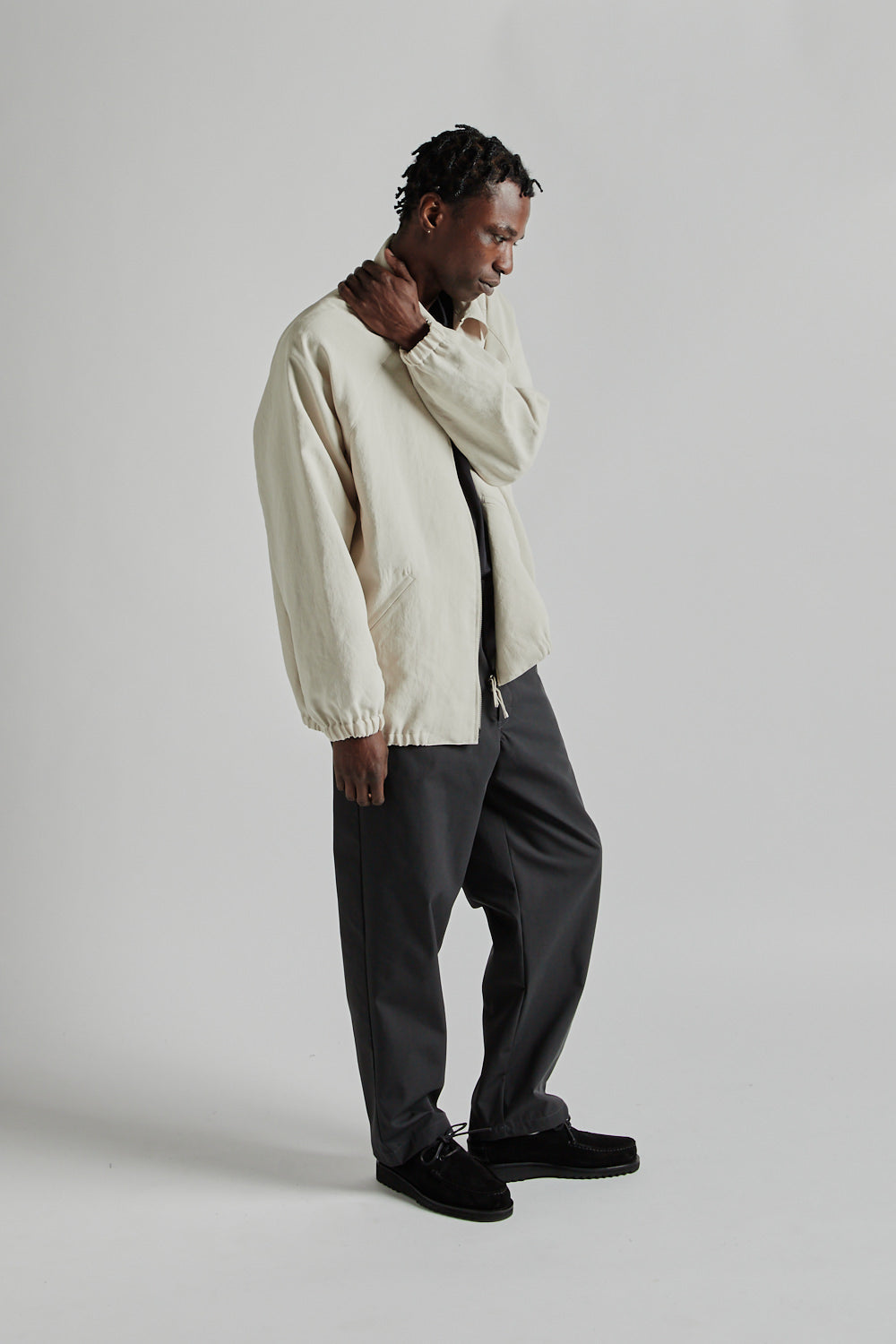 Still by Hand Zip Up Polyester Blouson Ecru 12