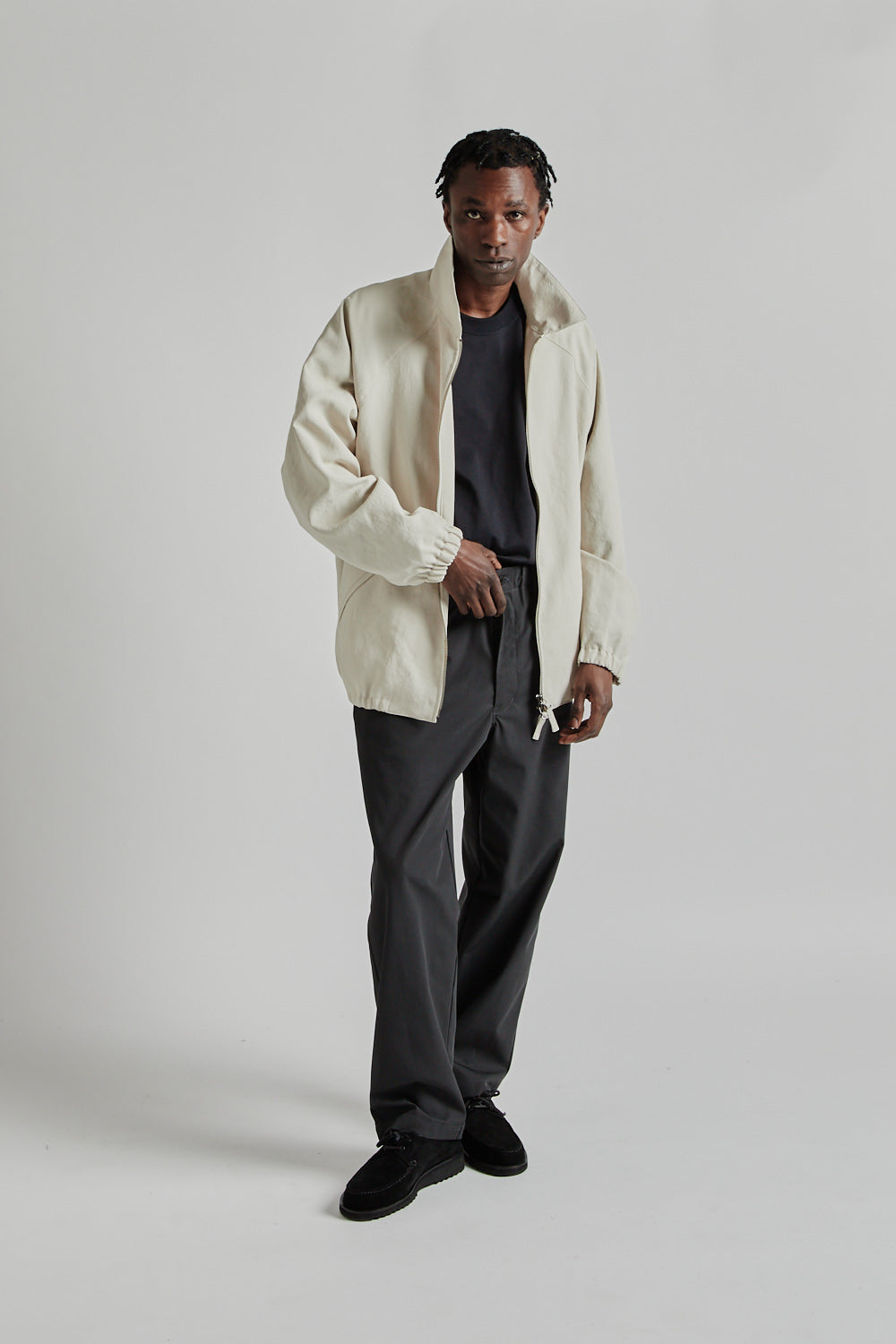Still by Hand Zip Up Polyester Blouson Ecru 14