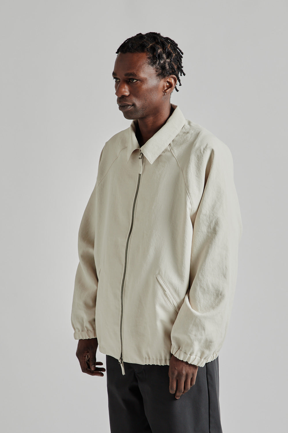 Still by Hand Zip Up Polyester Blouson Ecru 3