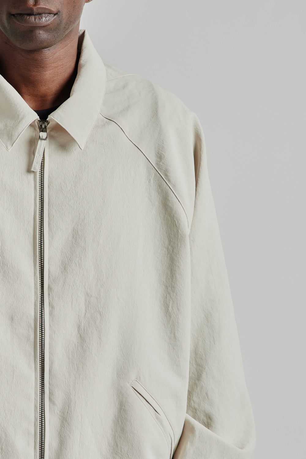 Still by Hand Zip Up Polyester Blouson Ecru 7