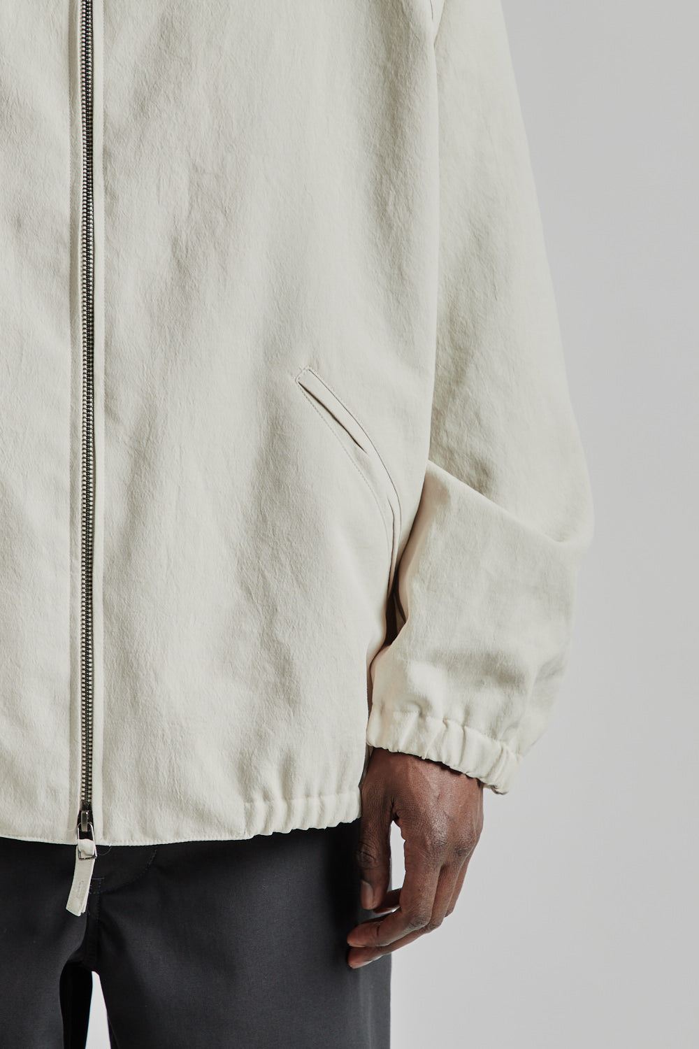 Still by Hand Zip Up Polyester Blouson Ecru 8