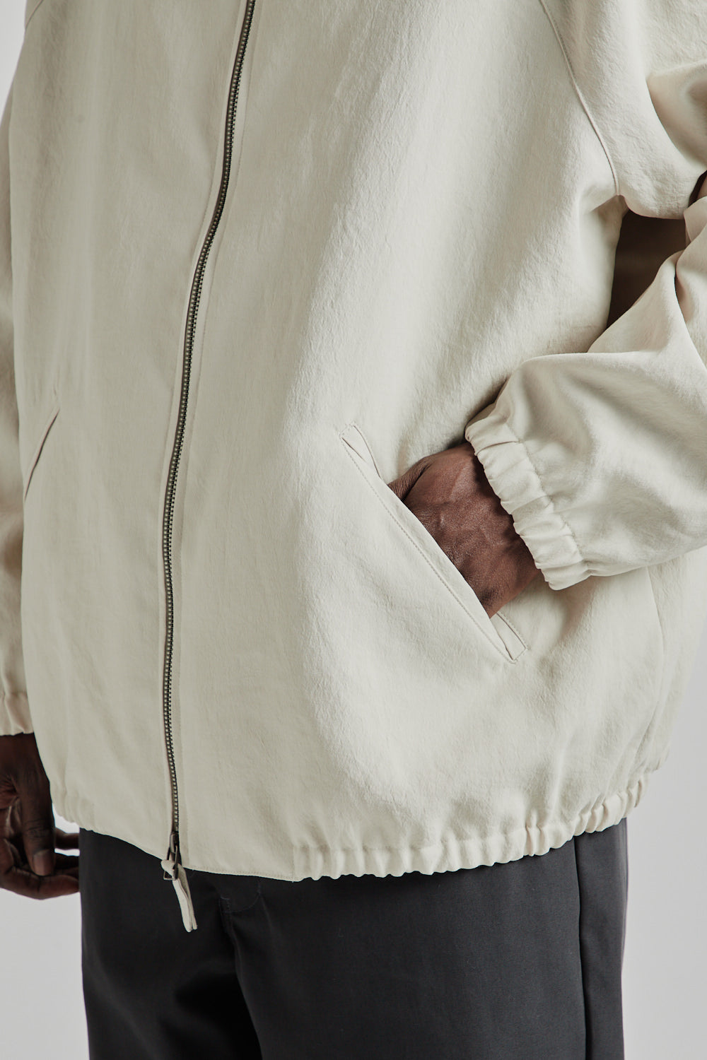 Still by Hand Zip Up Polyester Blouson Ecru 9