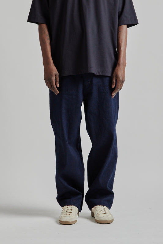 Still by hand ss25 11.5oz Denim Straight Pants Dark Navy 05