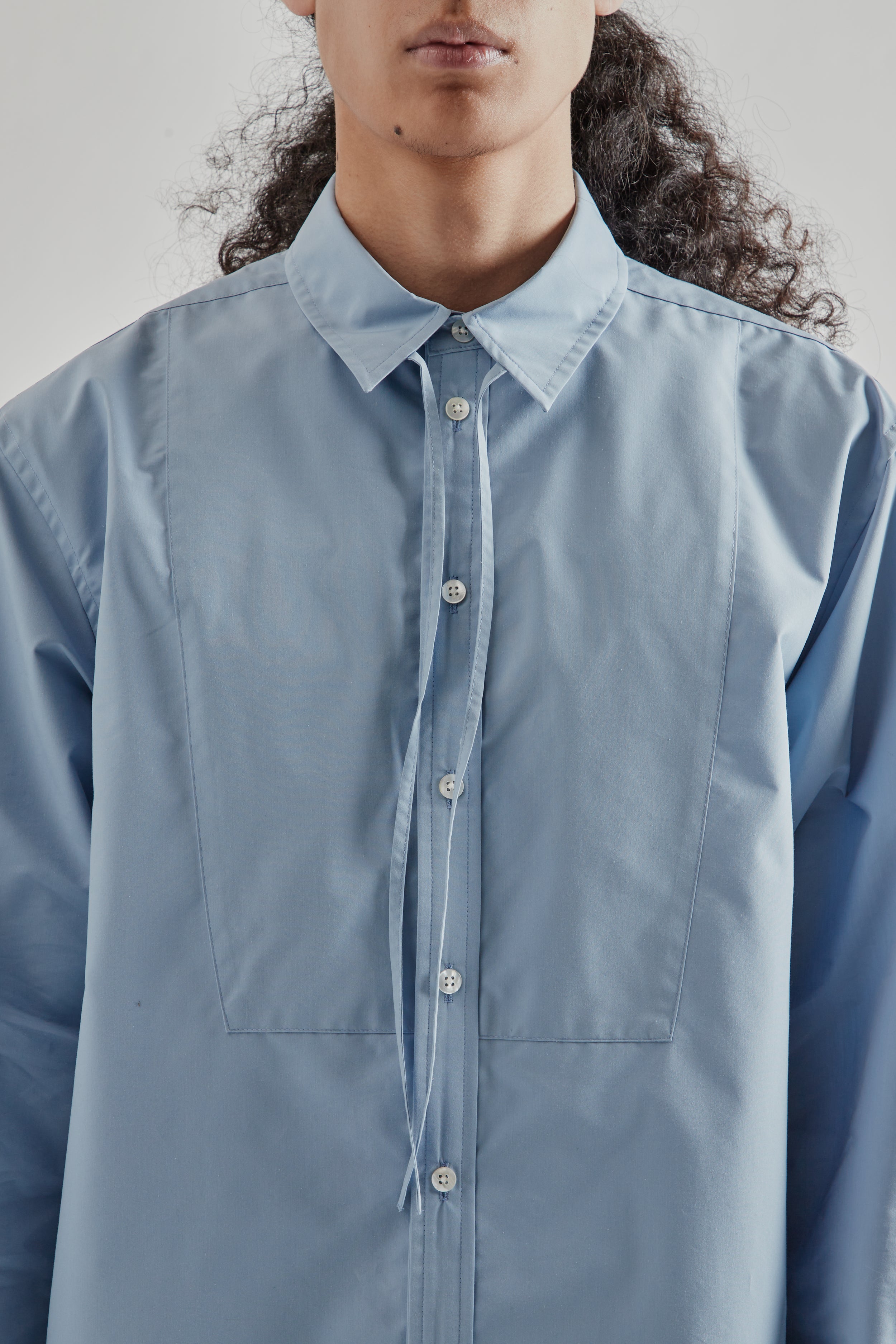 Sugarhill Ribbon Collar Shirt - Blue | Wallace Mercantile Shop