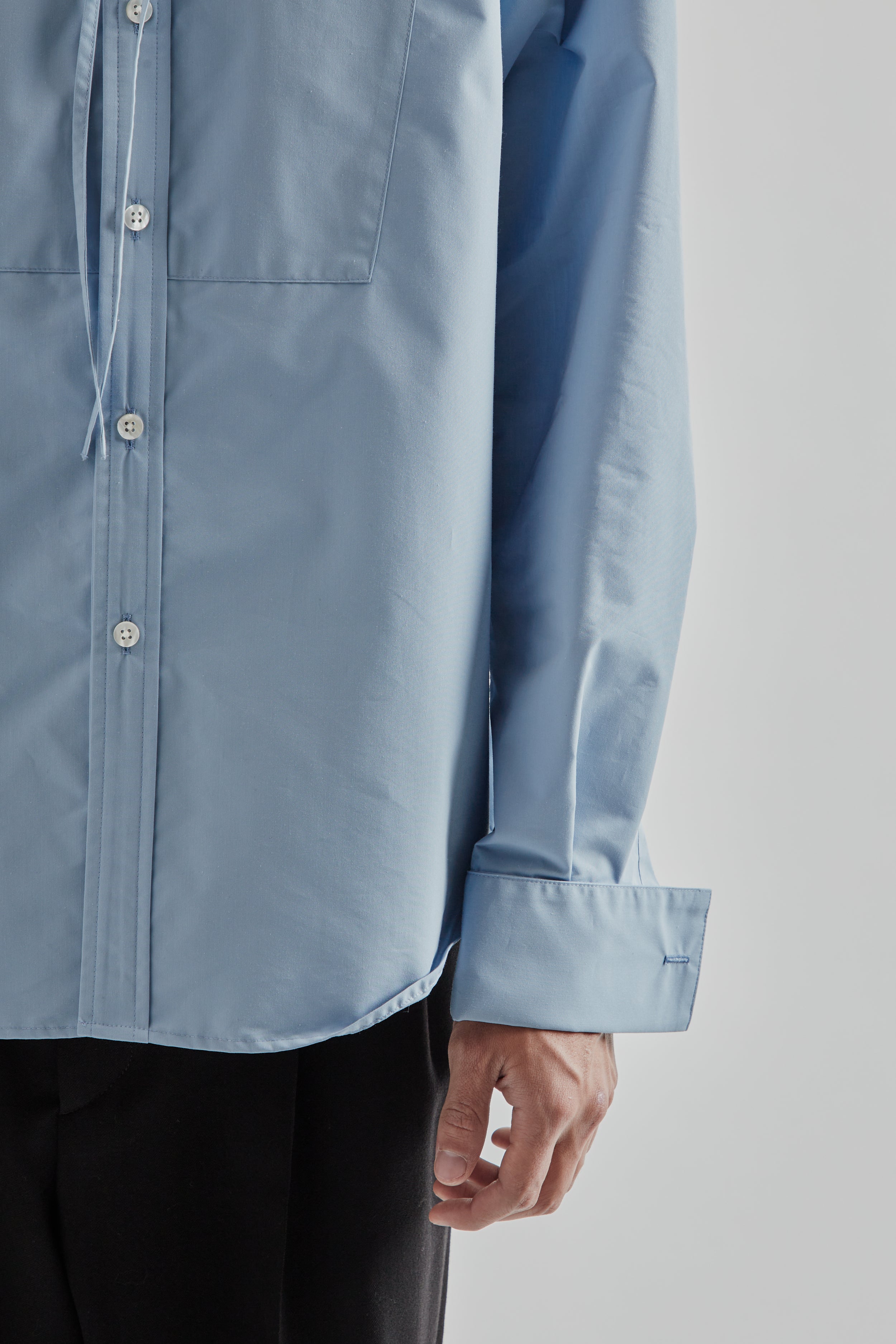Sugarhill Ribbon Collar Shirt - Blue | Wallace Mercantile Shop