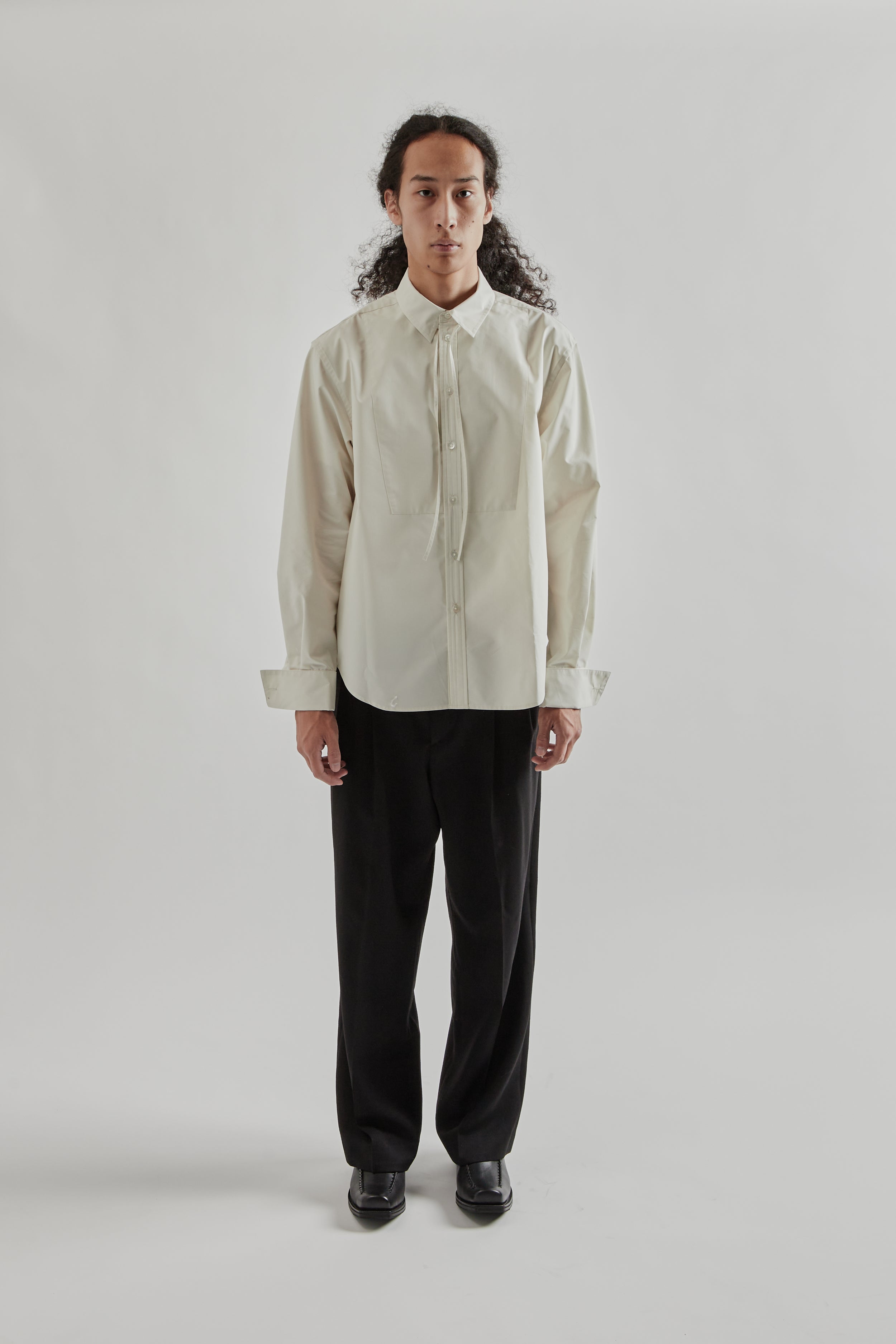 Sugarhill Ribbon Collar Shirt - Ecru | Wallace Mercantile Shop