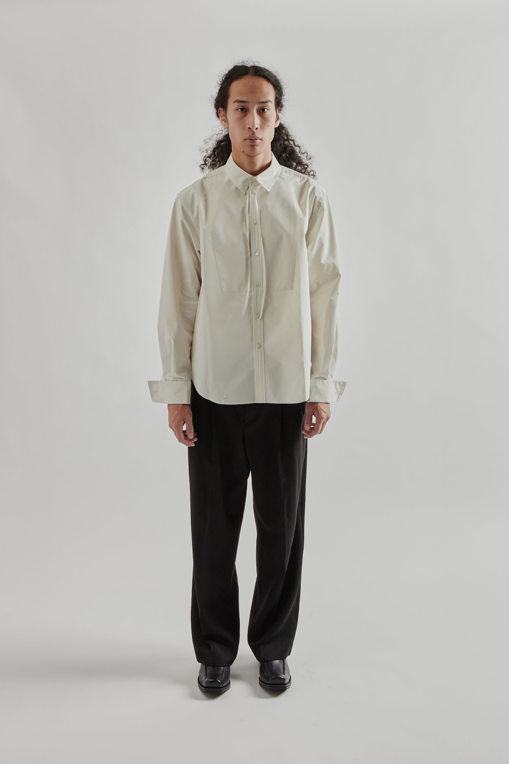 Sugarhill FW25 Ribbon Collar Shirt Ecru1