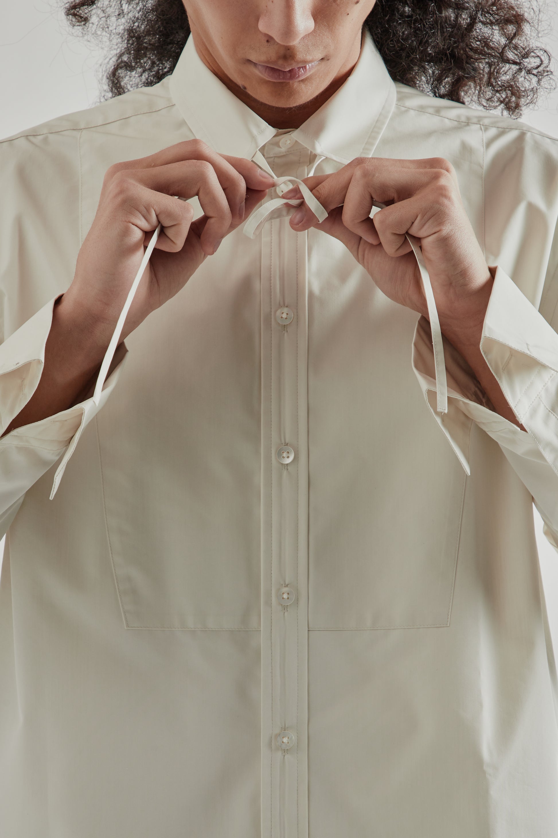 Sugarhill FW25 Ribbon Collar Shirt Ecru16