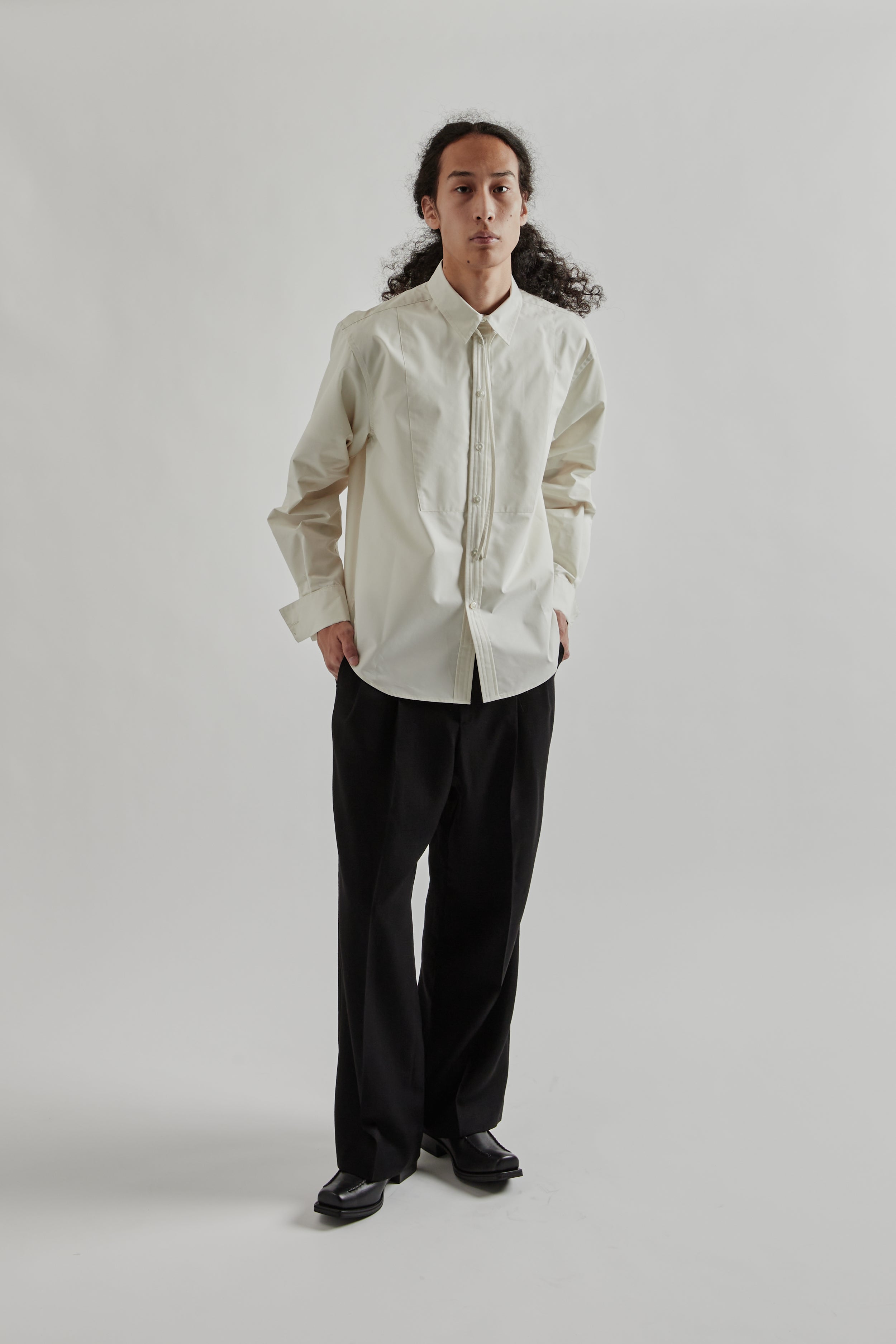 Sugarhill Ribbon Collar Shirt - Ecru | Wallace Mercantile Shop
