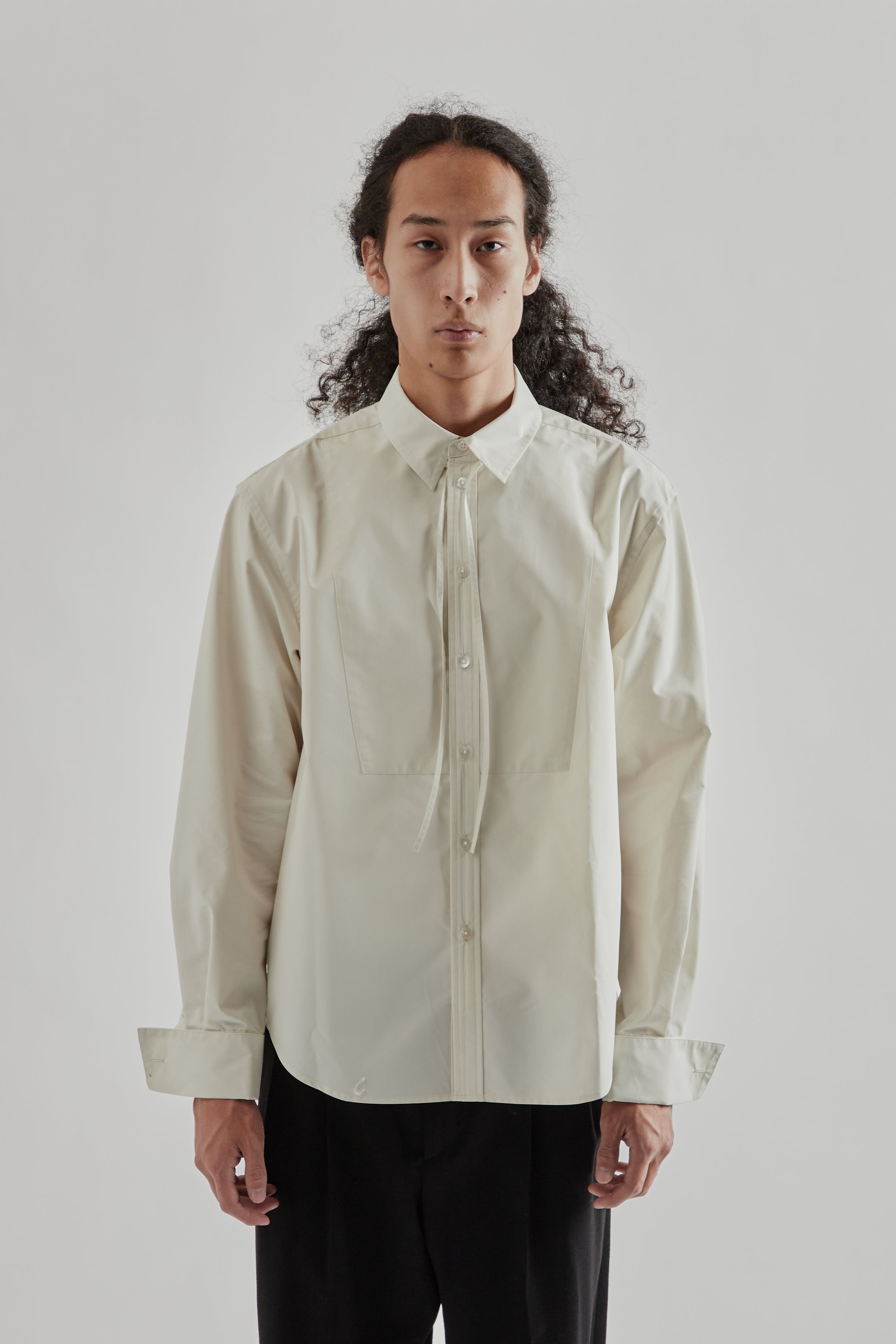 SUGARHILL Ribbon collar shirts シャツ Sugarhill Ribbon Collar Shirt - Ecru | Wallace Mercantile Shop