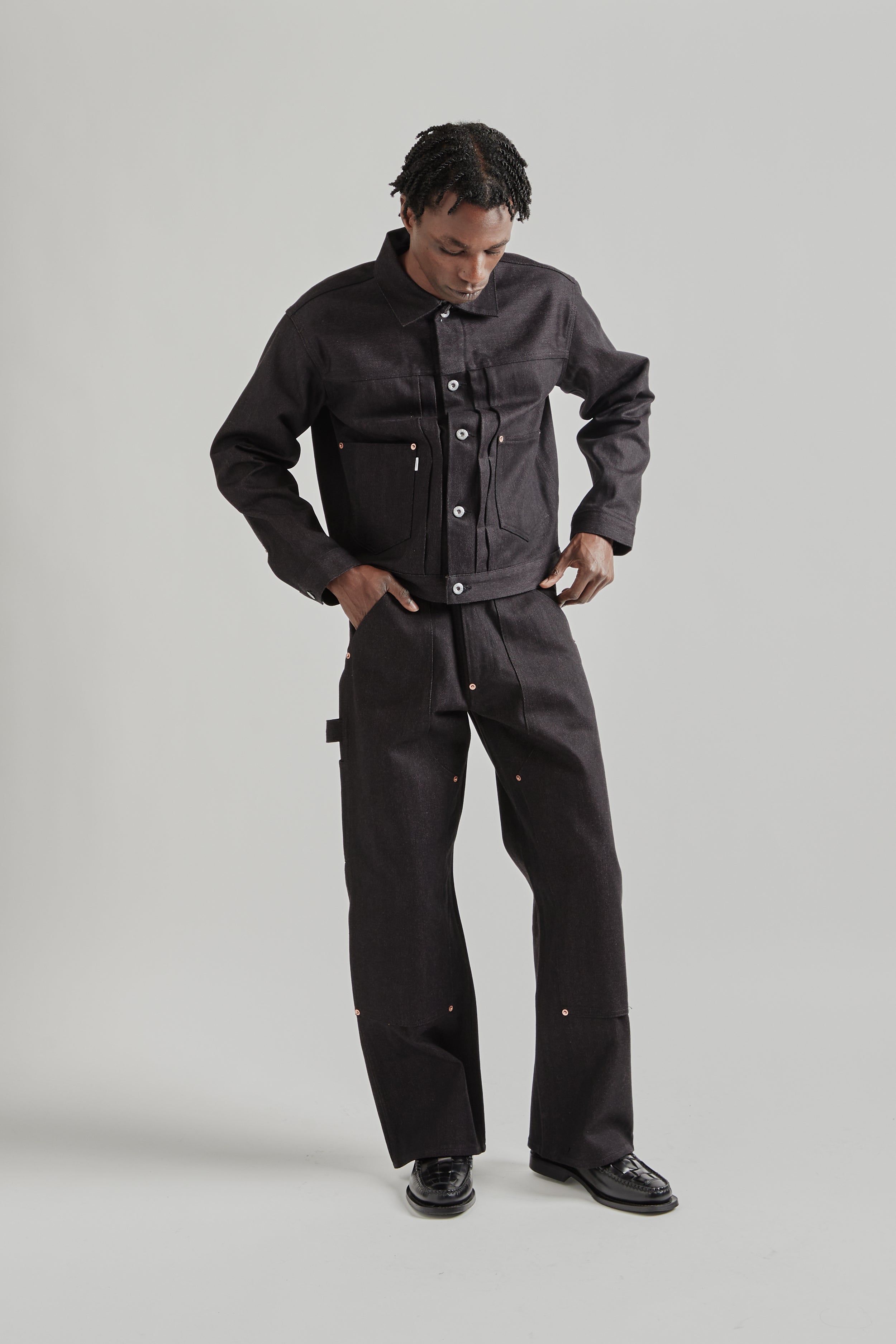 Sugarhill Twisted Heather Denim Jacket - Red/Black | Wallace