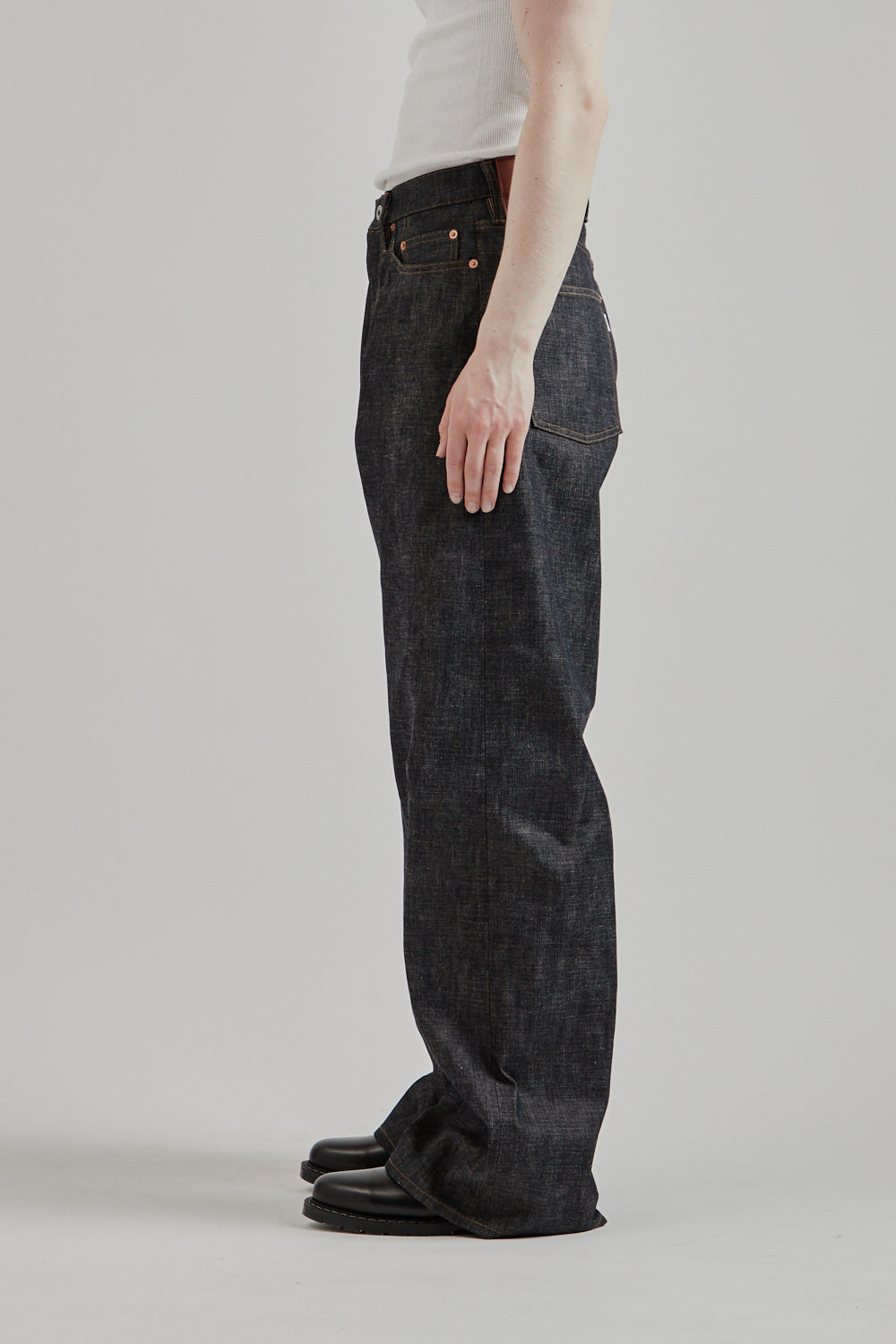 Sugarhill SS25 Modern Denim Pants Wide Cut Rigid Indigo 6
